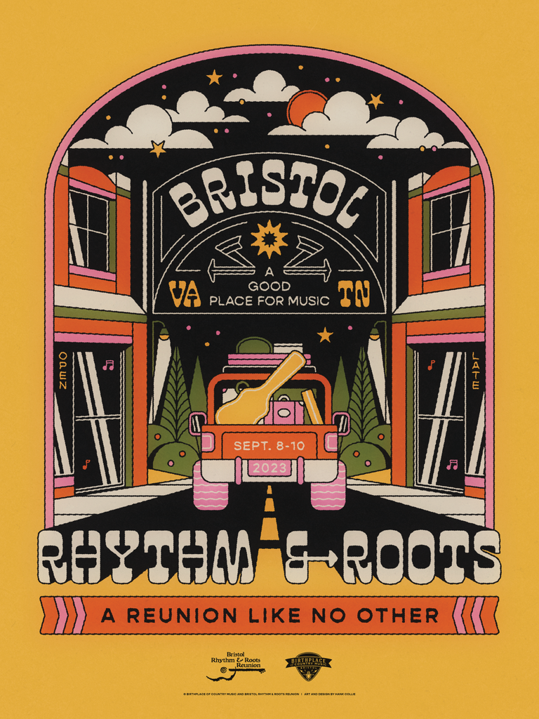 2023 Bristol Rhythm and Roots Poster Birthplace of Country Music