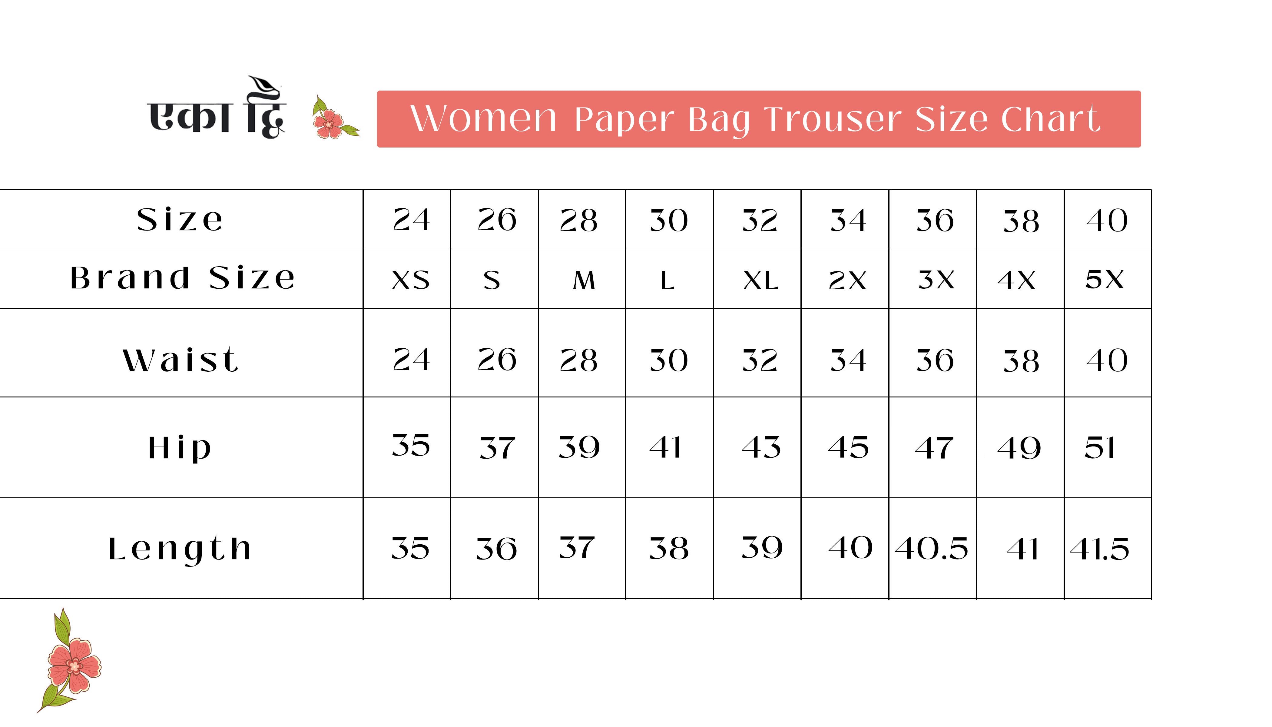 Women Size Chart – Westside