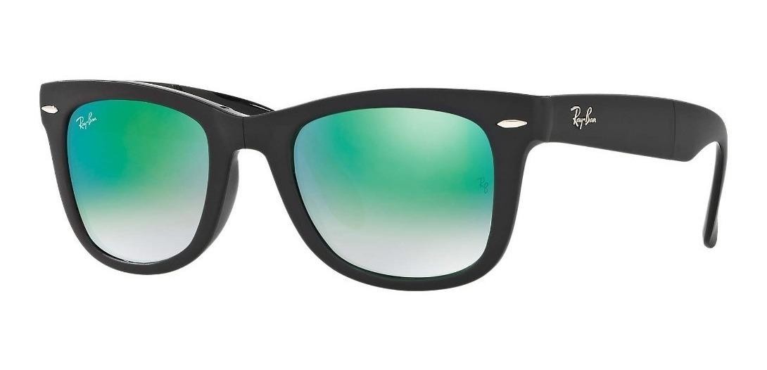 Ray Ban Rb4105 6069/4j Wayfarer Folding Verde Espejo Negro - sunniesmx