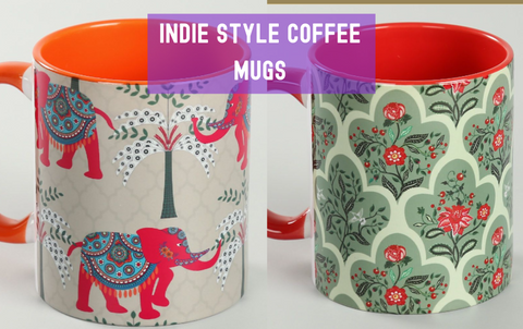 example of two indie style coffee mugs