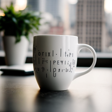 mug personalized with elegant font