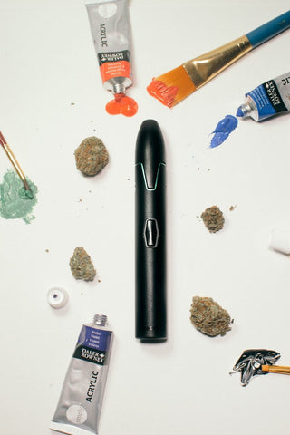 Celebrate your 420 day by creating cannabis art with vivant vleaf go dry herb vaporizer