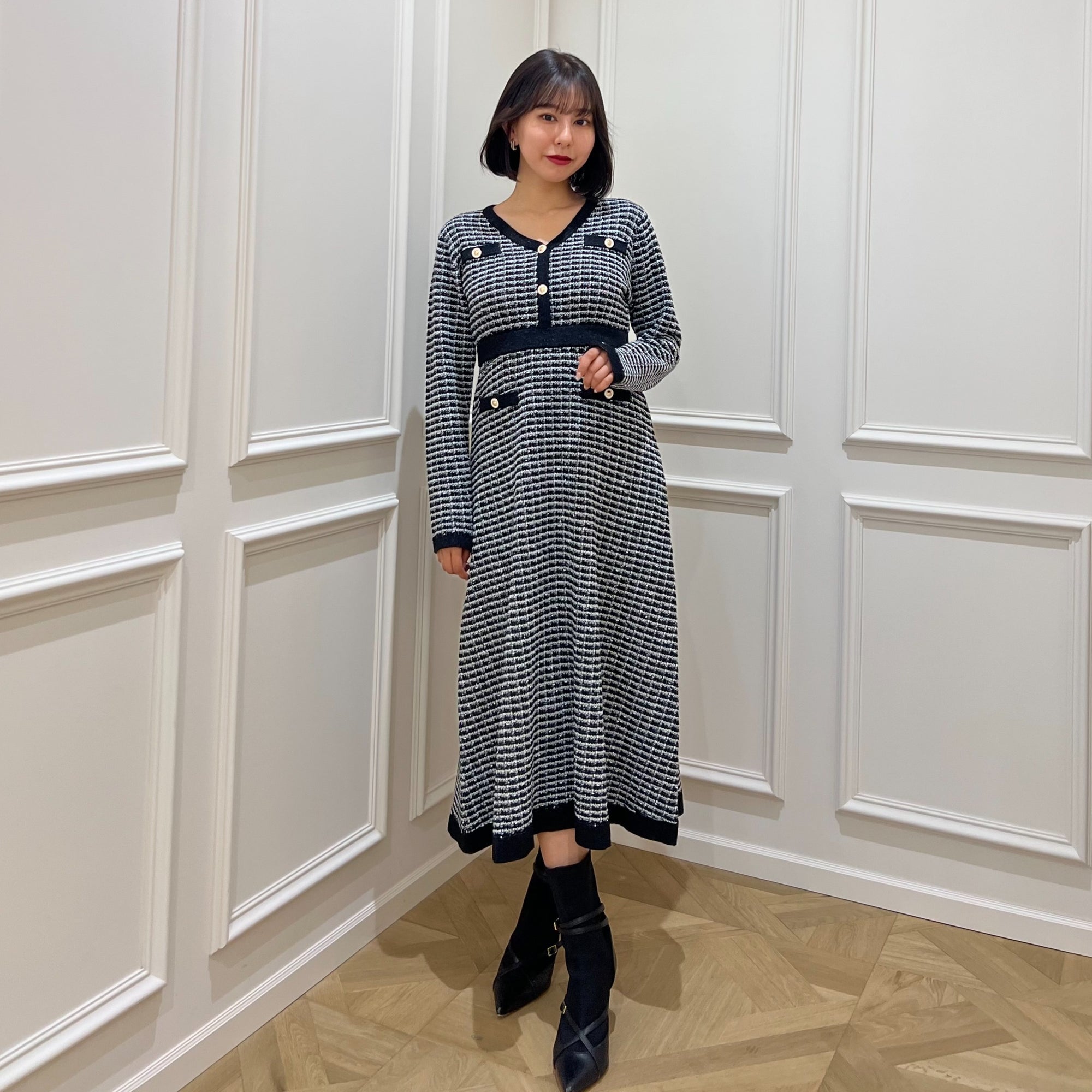 herlipto Normandie Knit Dress - 通販 - csa.sakura.ne.jp