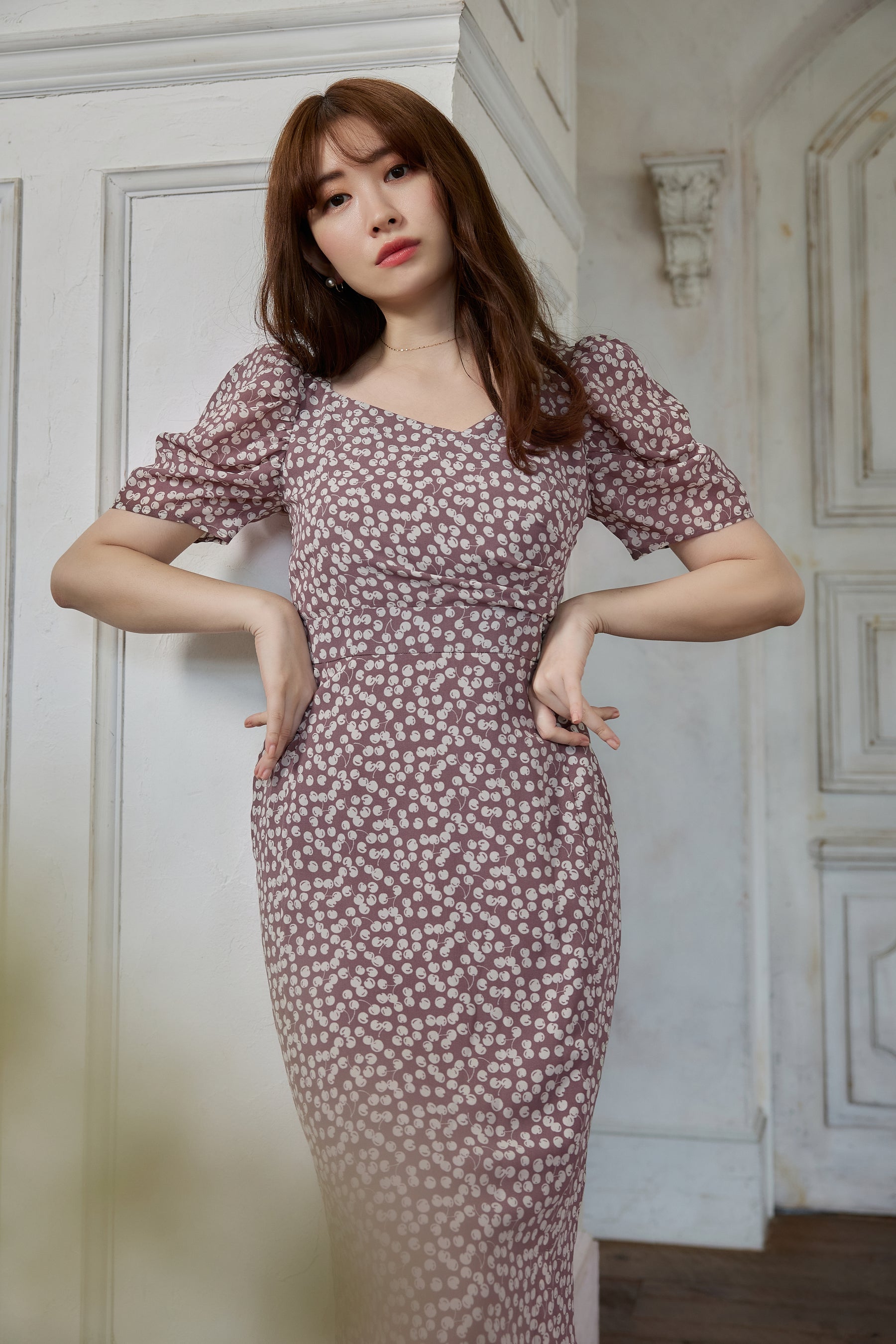 herlipto Cherry Pattern One-Piece