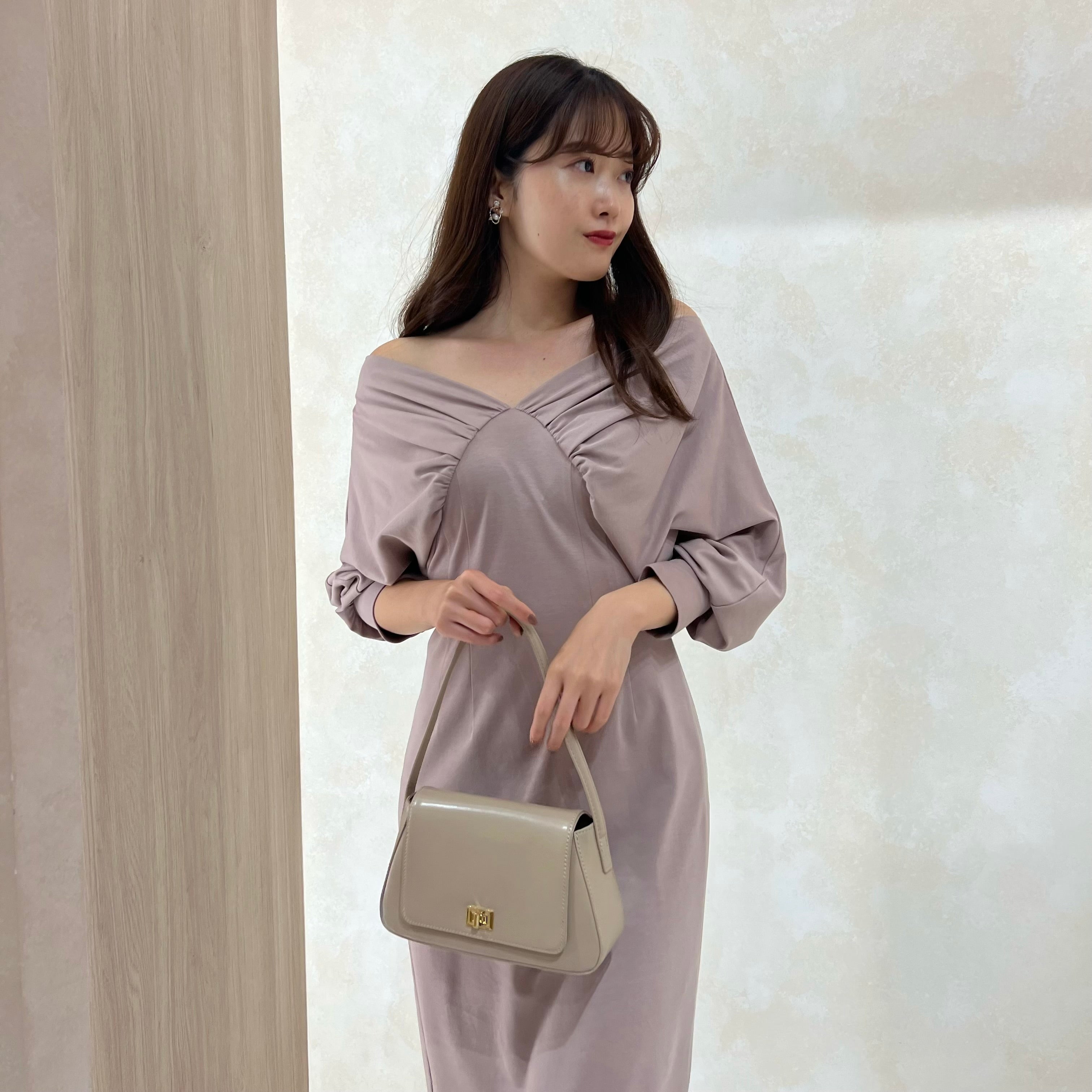 herlipto Cache- Coeur Jersey Midi Dress - ロングワンピース