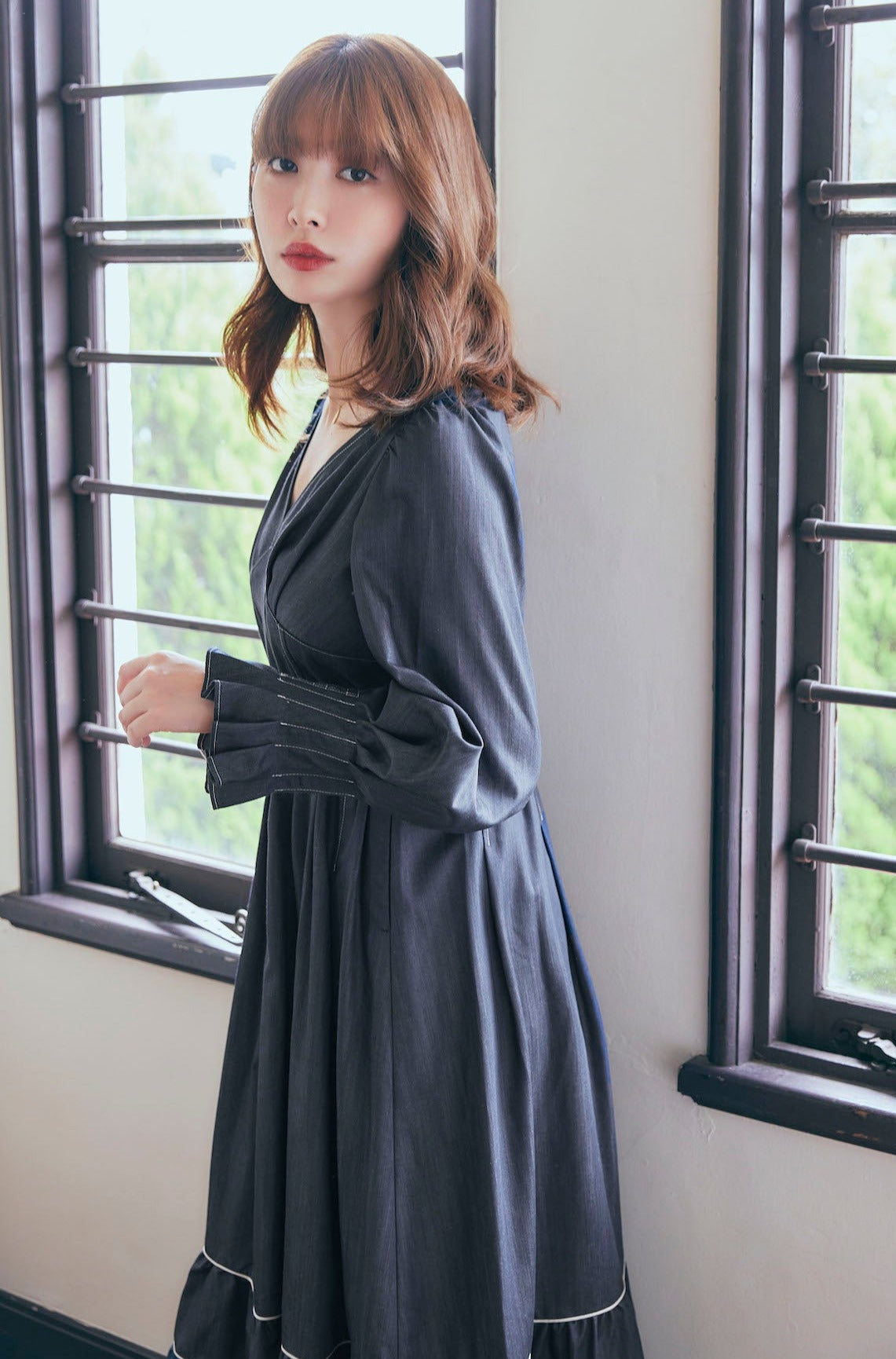 Herlipto Signs of Autumn Belted Dress - ロングワンピース