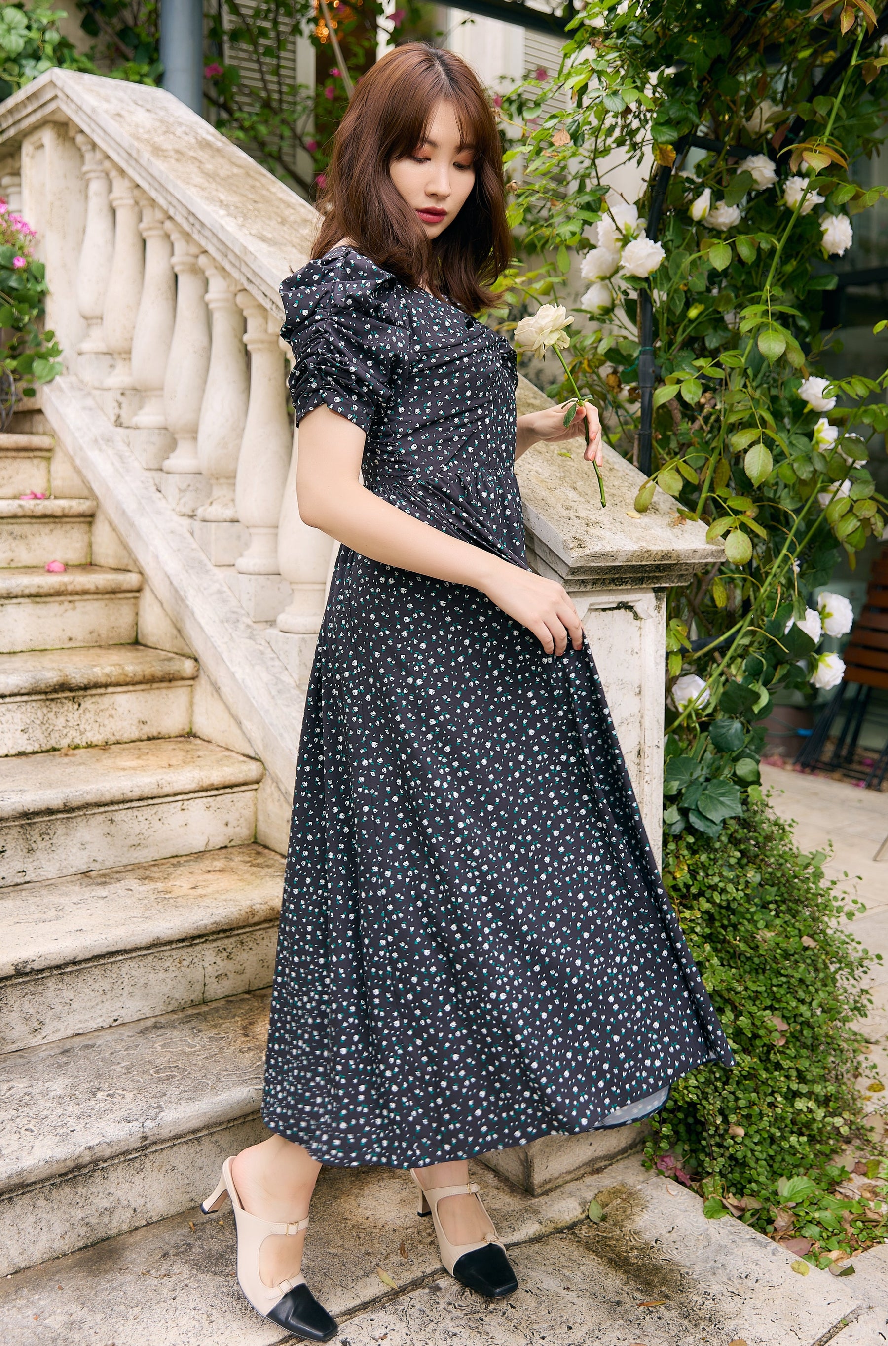 Her lip to - Her lip to Roseraie Long Dress black Mの+giftsmate.net