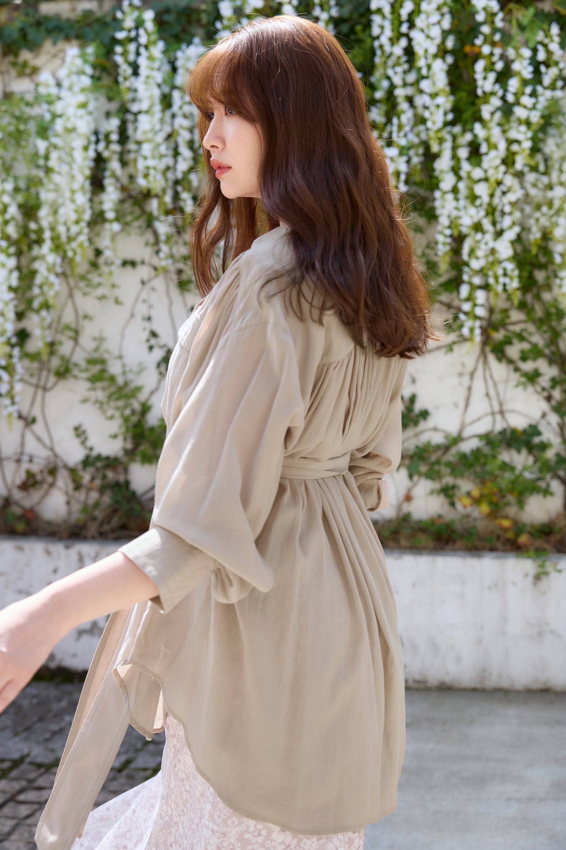 herlipto♡ Cotton-blend Voile Sheer Shirt | angeloawards.com