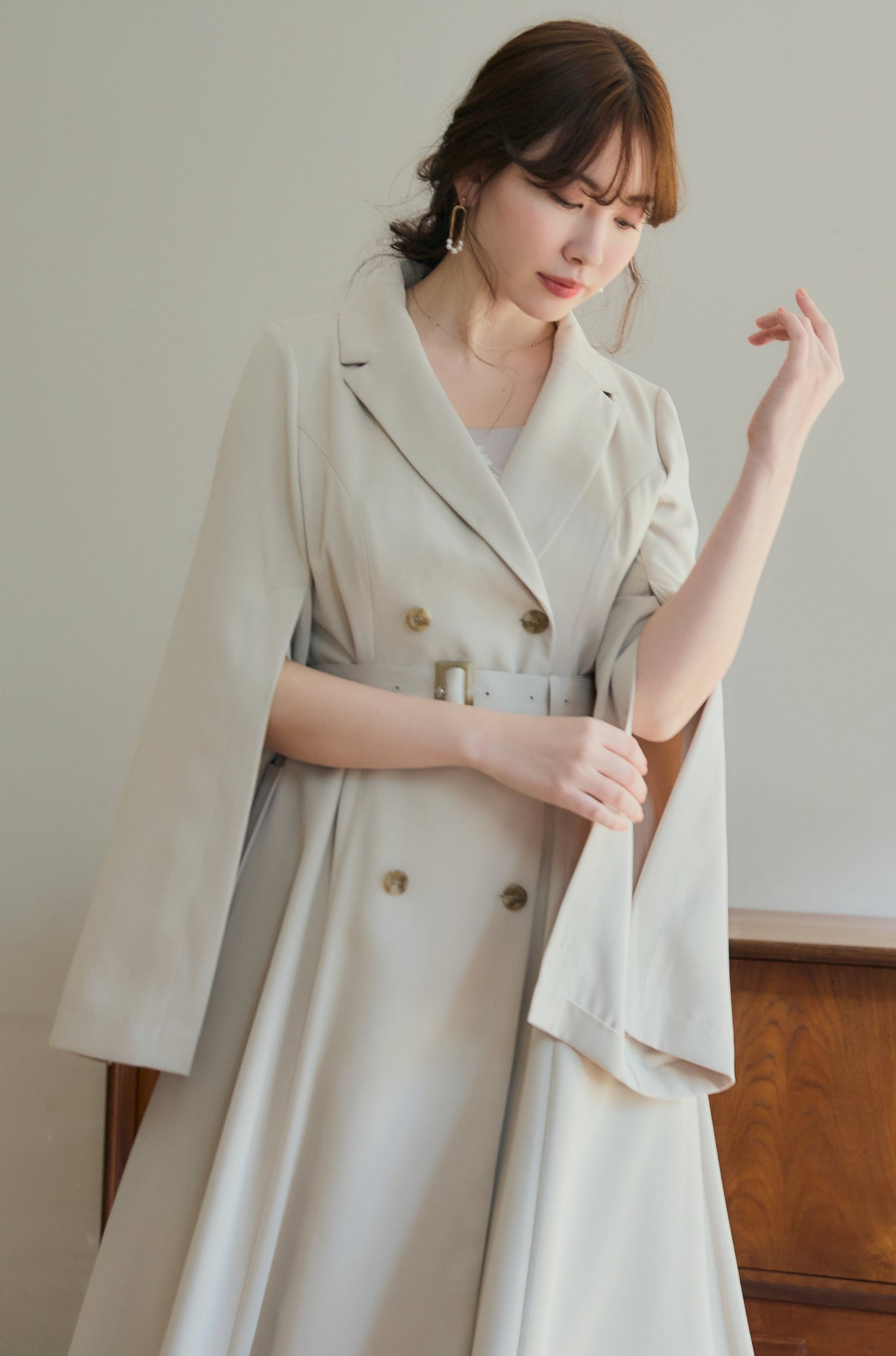 Her lip to♡Classic Open Sleeve DressCoat-