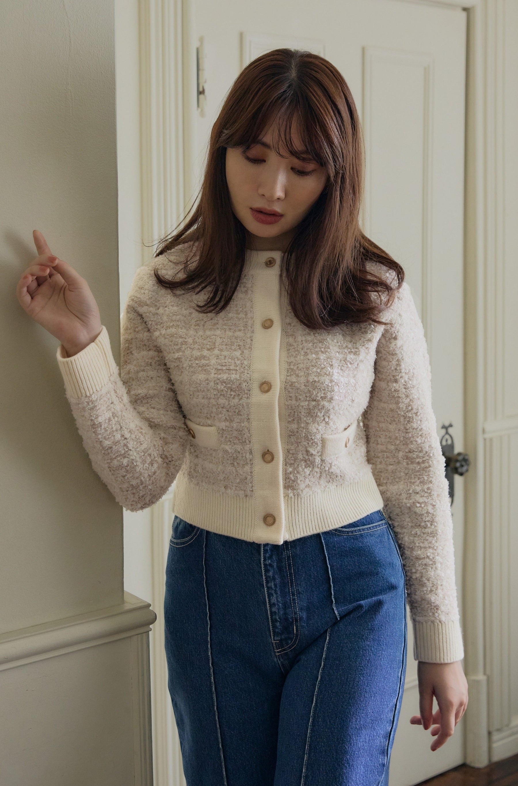 herlipto Crillon Boucle Cardigan-