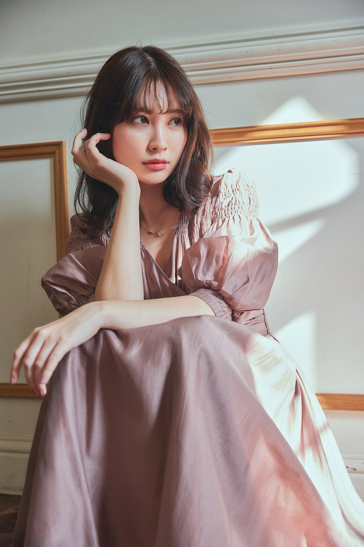 Airy Volume Sleeve Dress misty lilac M 春夏新色 radimmune.com