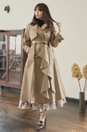 Herlipto Sleeveless Twill Trench Dress smcint.com