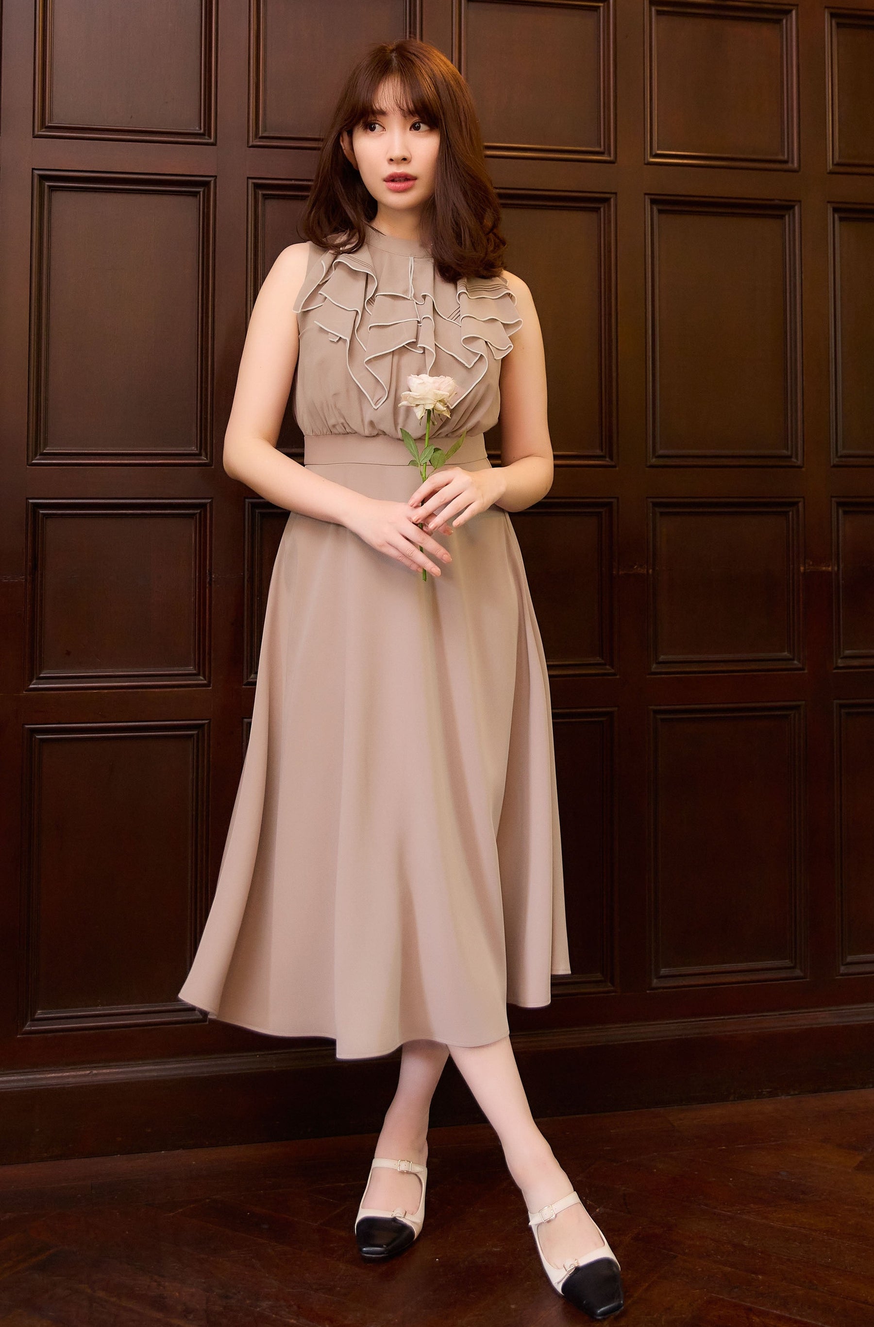 値下げ！Modern Classic Sleeveless Dress M - ロングワンピース