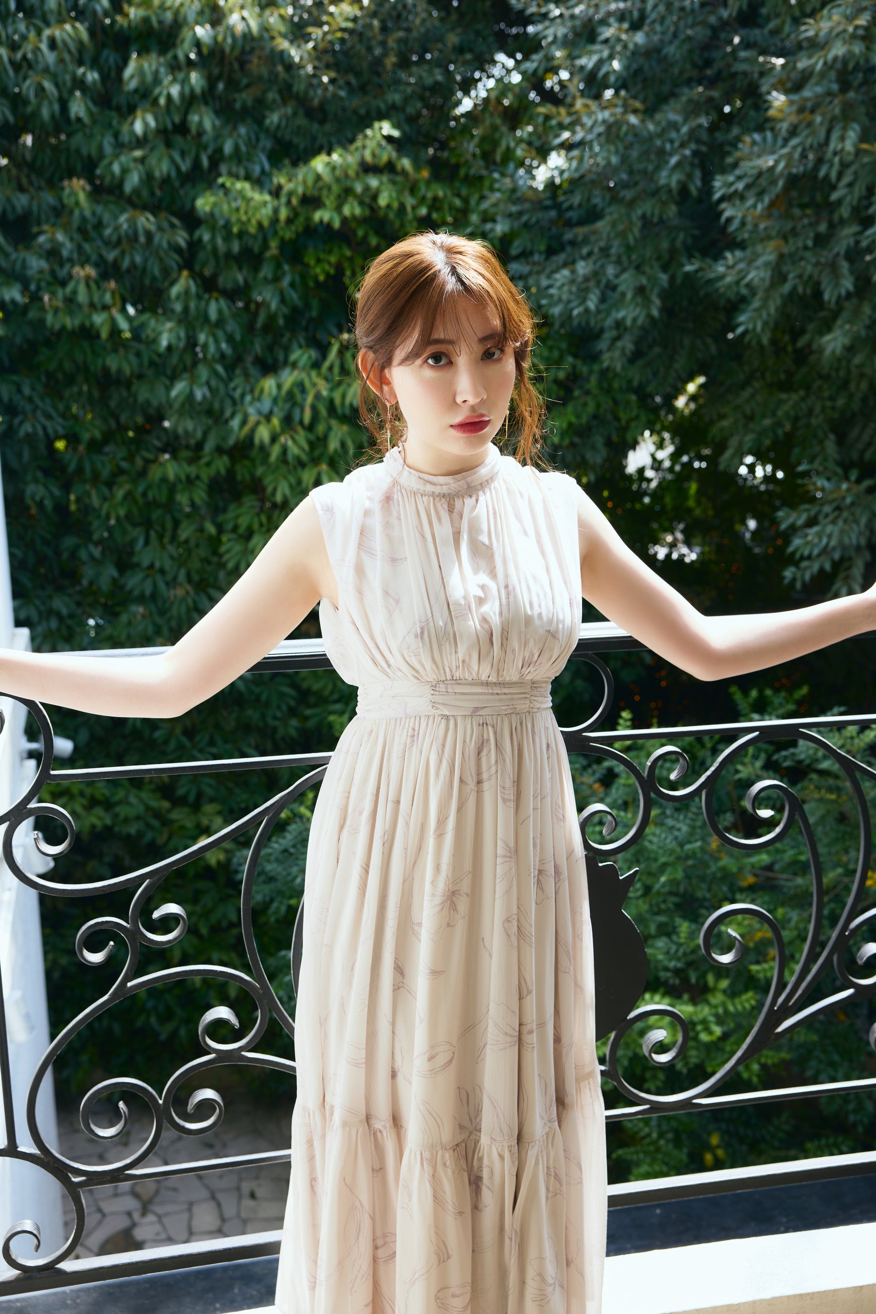 肌触りがいい Tulip Dress- Tulip Her lip to Chiffon Chiffon Long