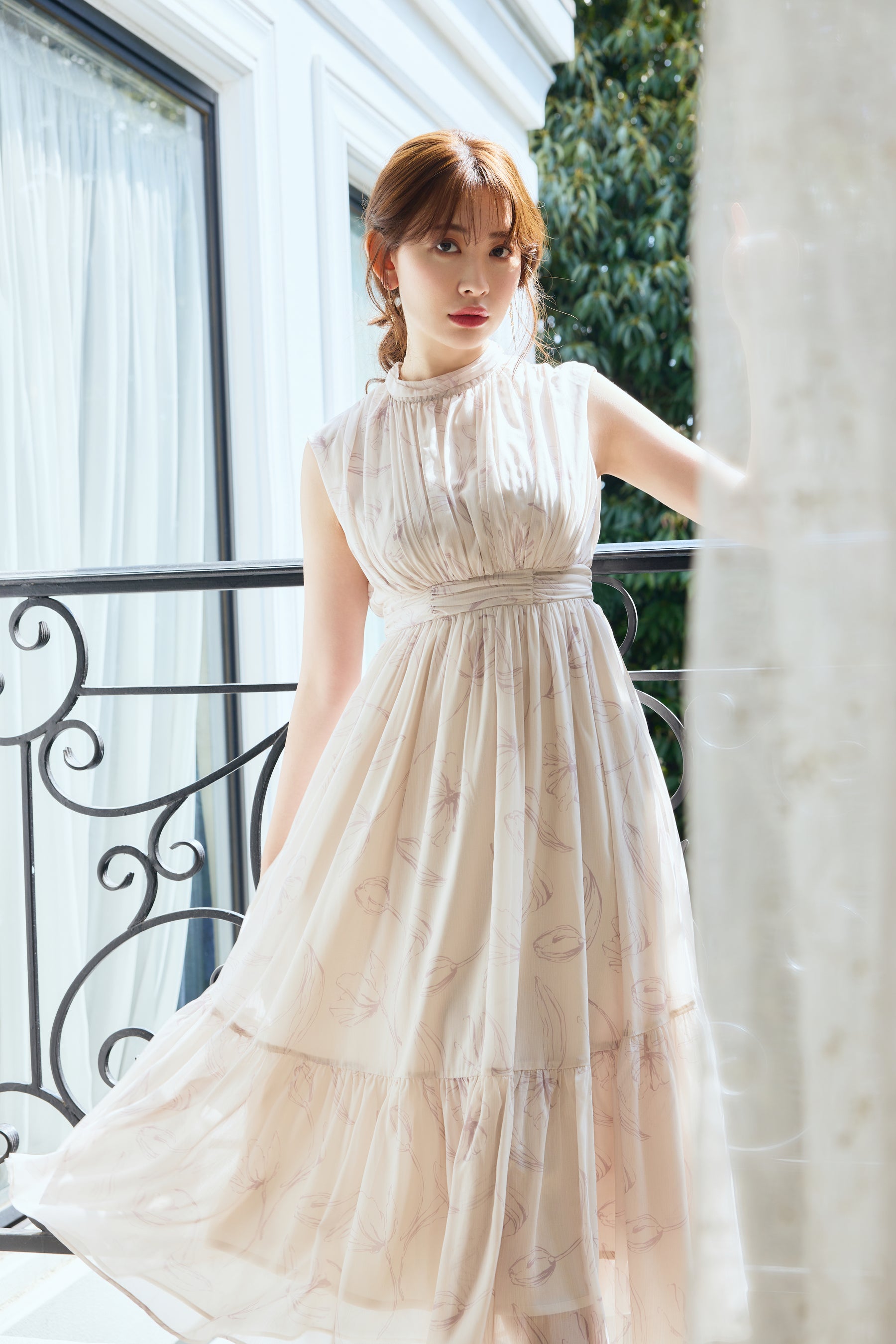 Herlipto TulipChiffonLongDressチューリップシフォン - ワンピース