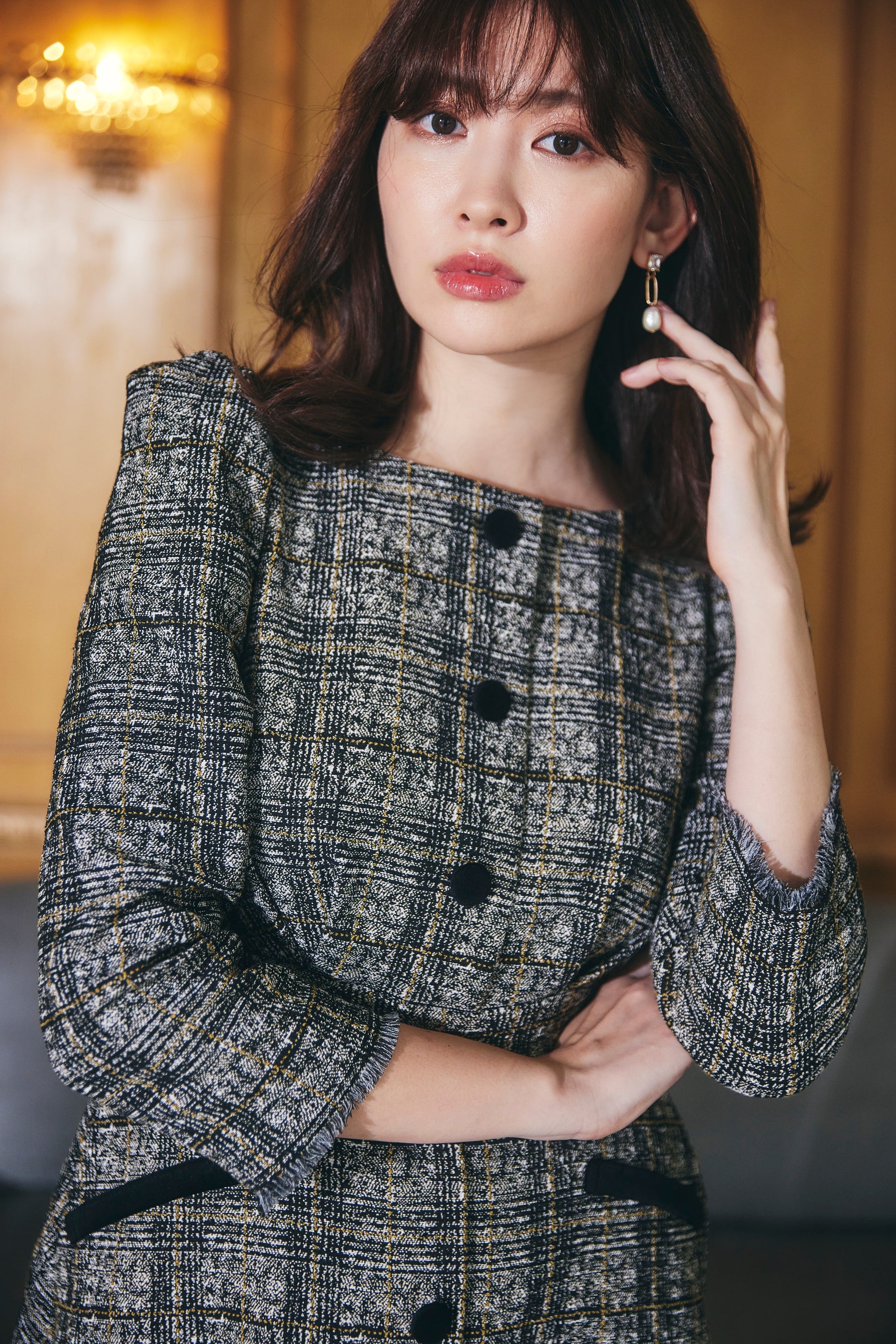 掃売り切りセール Her lip to Classic Tweed Dress ツイード 未使用