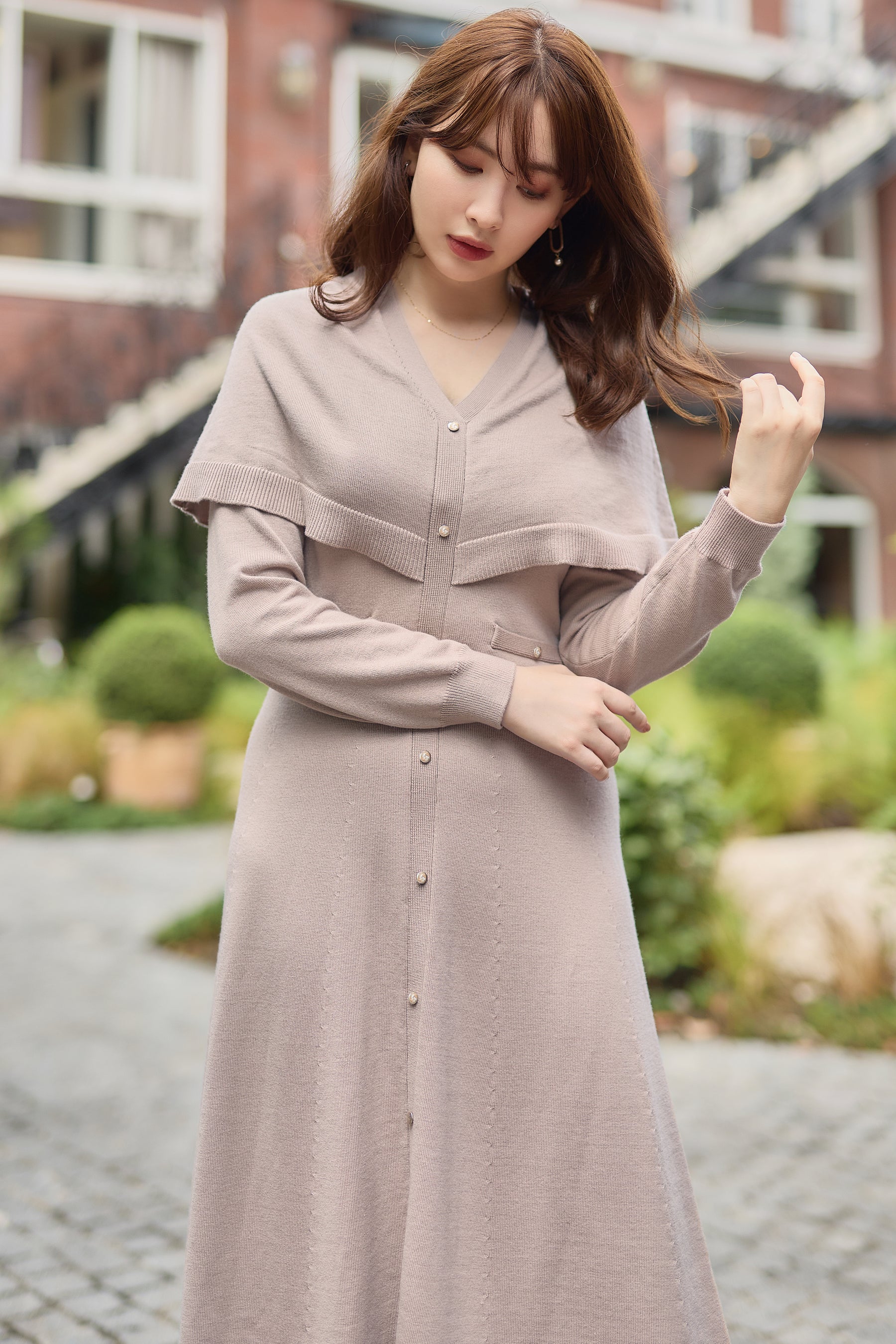 ロングワンピース Herlipto Daria 2Way Knit Dress