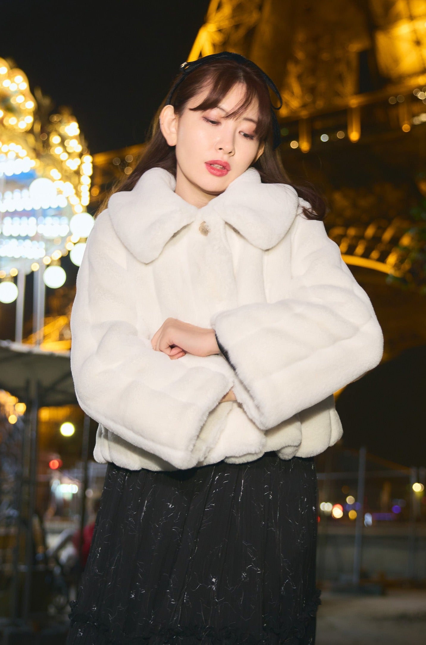 ポケットいっぱい Winter Love Faux Fur Coat 2022 チェリートート付き