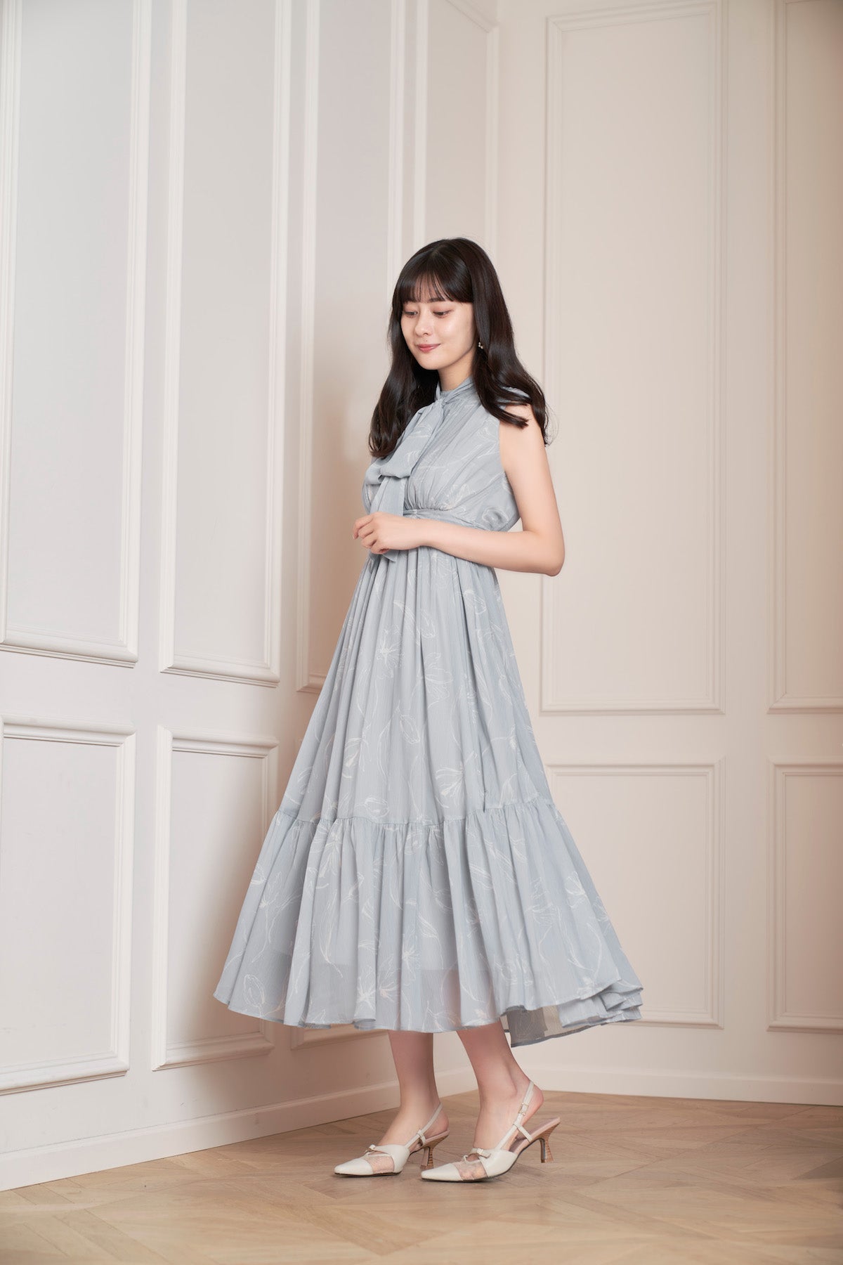 Tulip Chiffon Long Dress