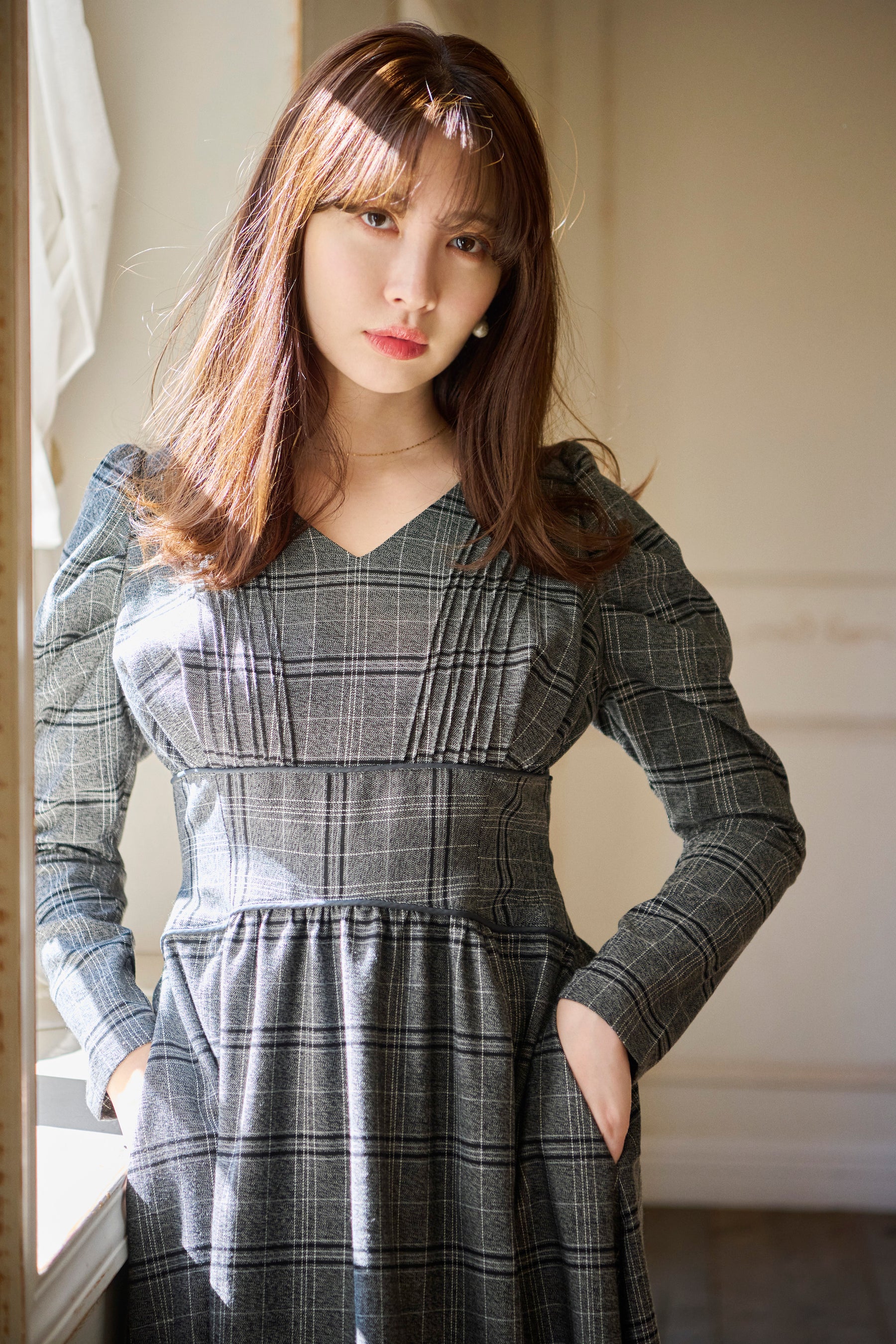 激安通販専門店 Herlipto Galliera Plaid Long Dress