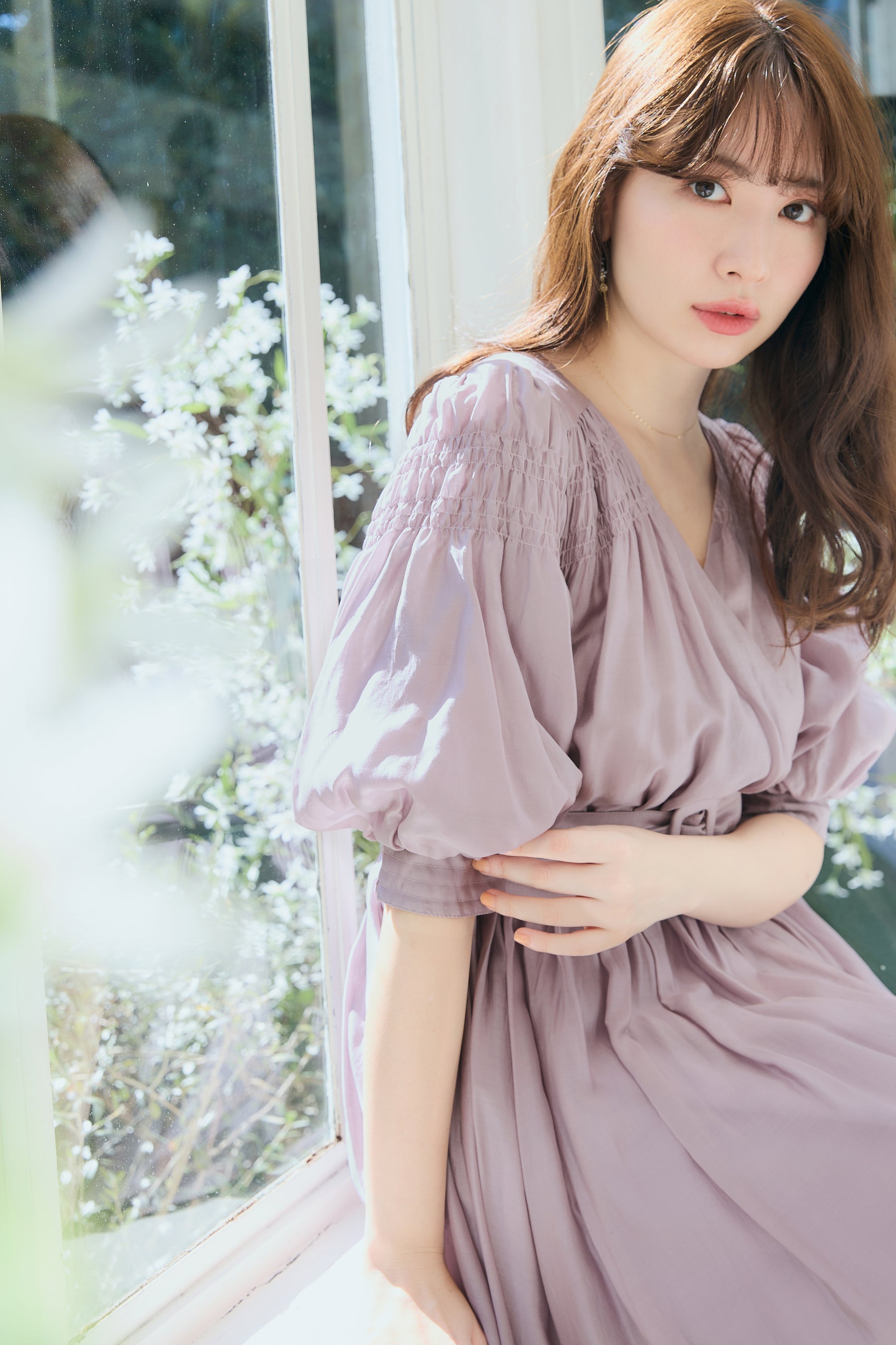 Airy Volume Sleeve Dress