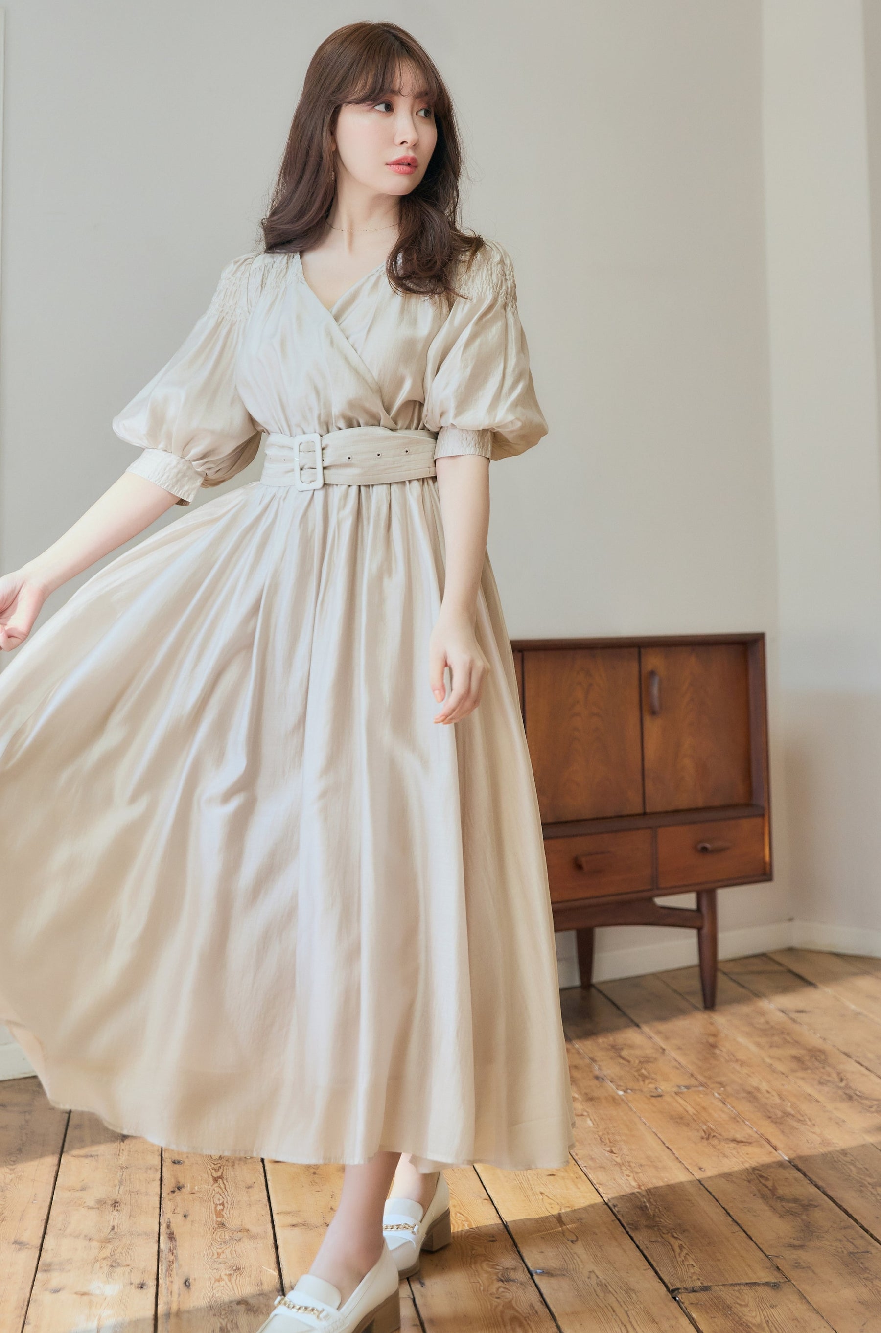 舗 Airy Volume Sleeve Dress her lip to setonda.com