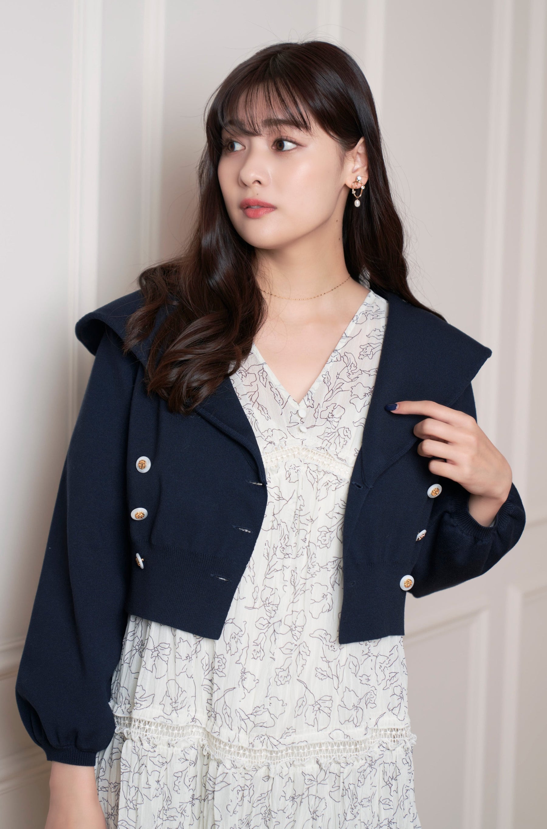 Merseille Knit Jacket NAVY 新品未使用品 2022セール