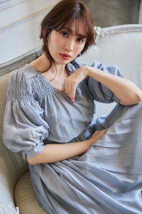 Airy Volume Sleeve Dress