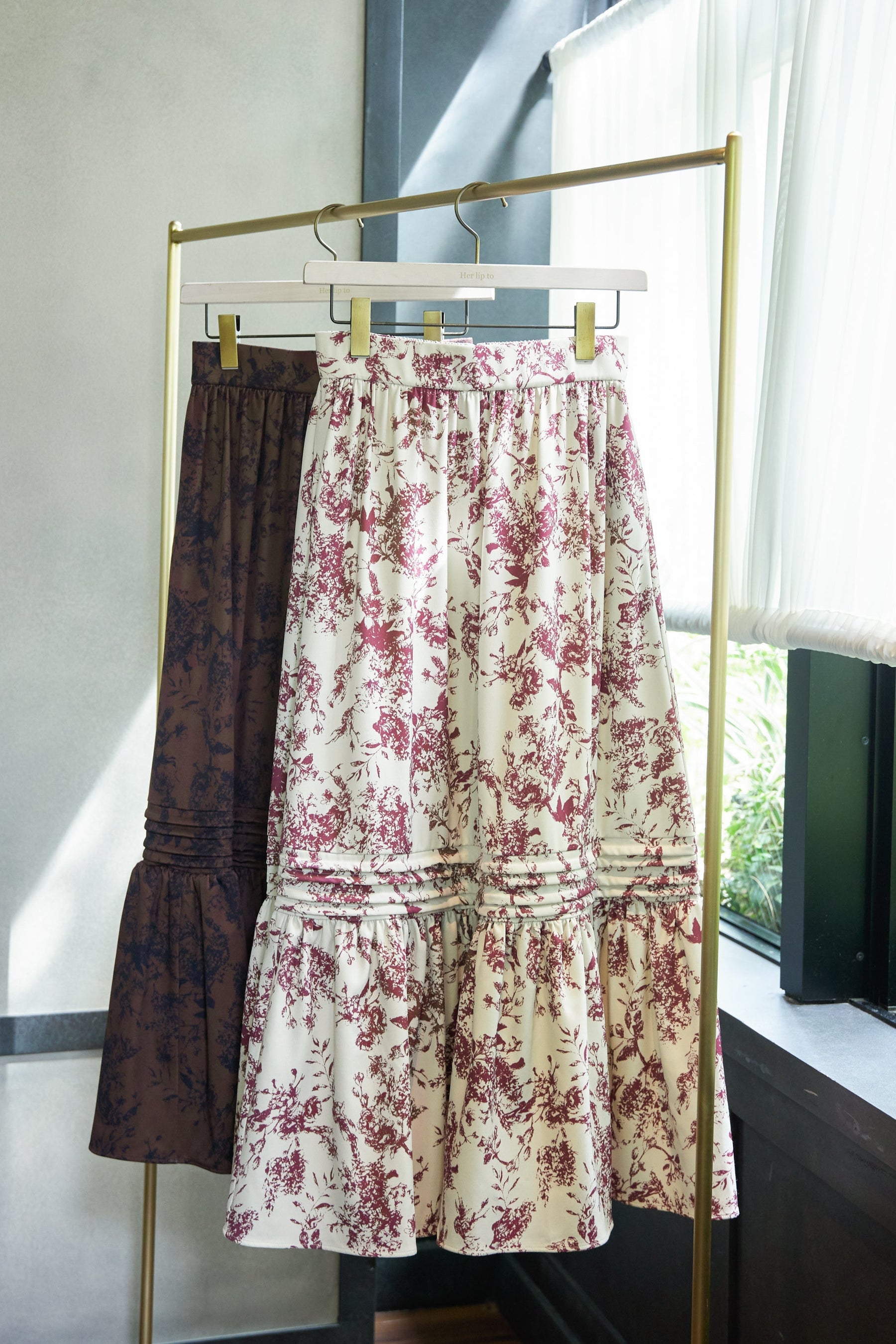 herlipto／Autumn Botanical Printed Skirt 店舗 スカート