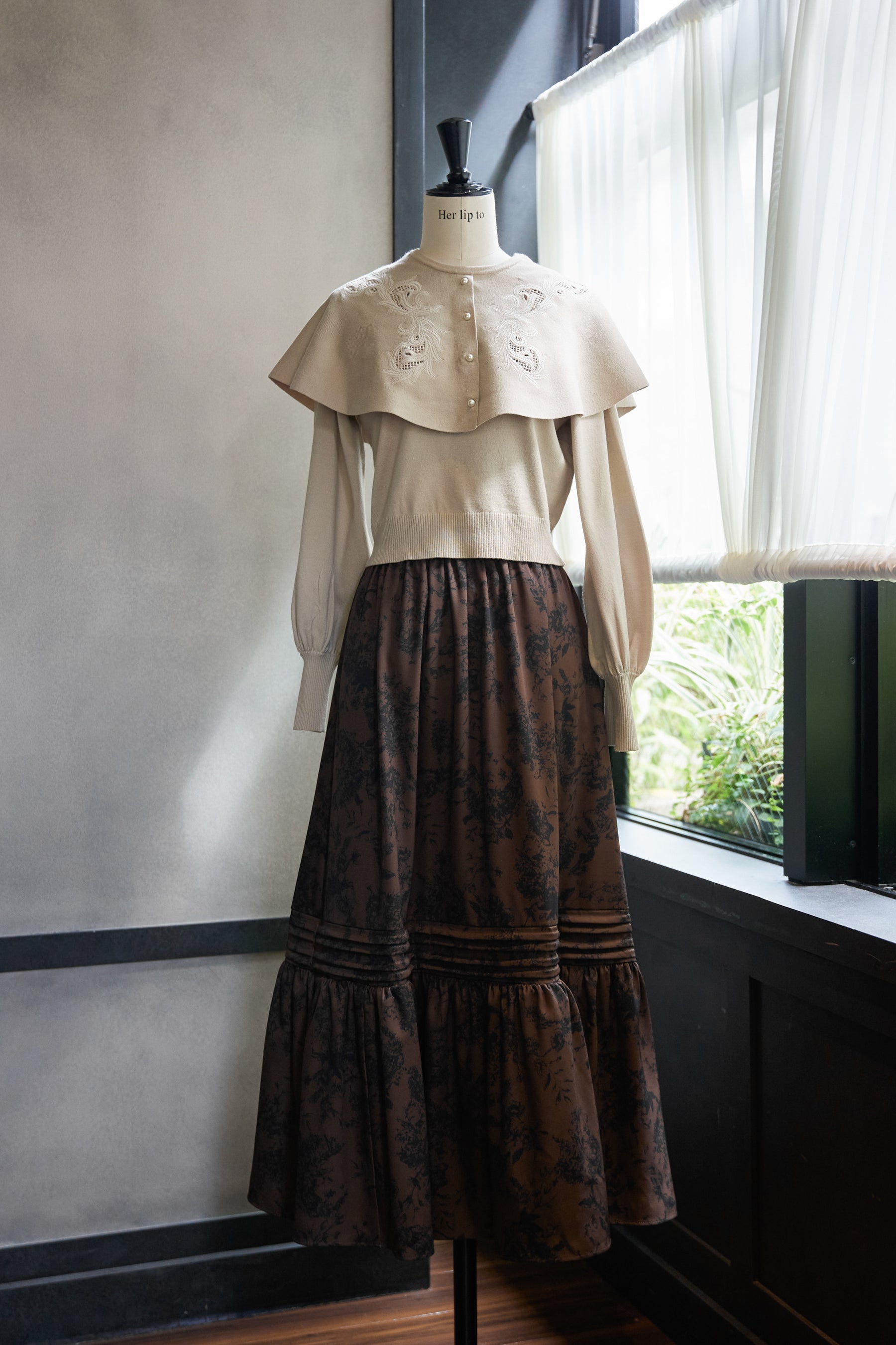 herlipto／Autumn Botanical Printed Skirt - ロングスカート