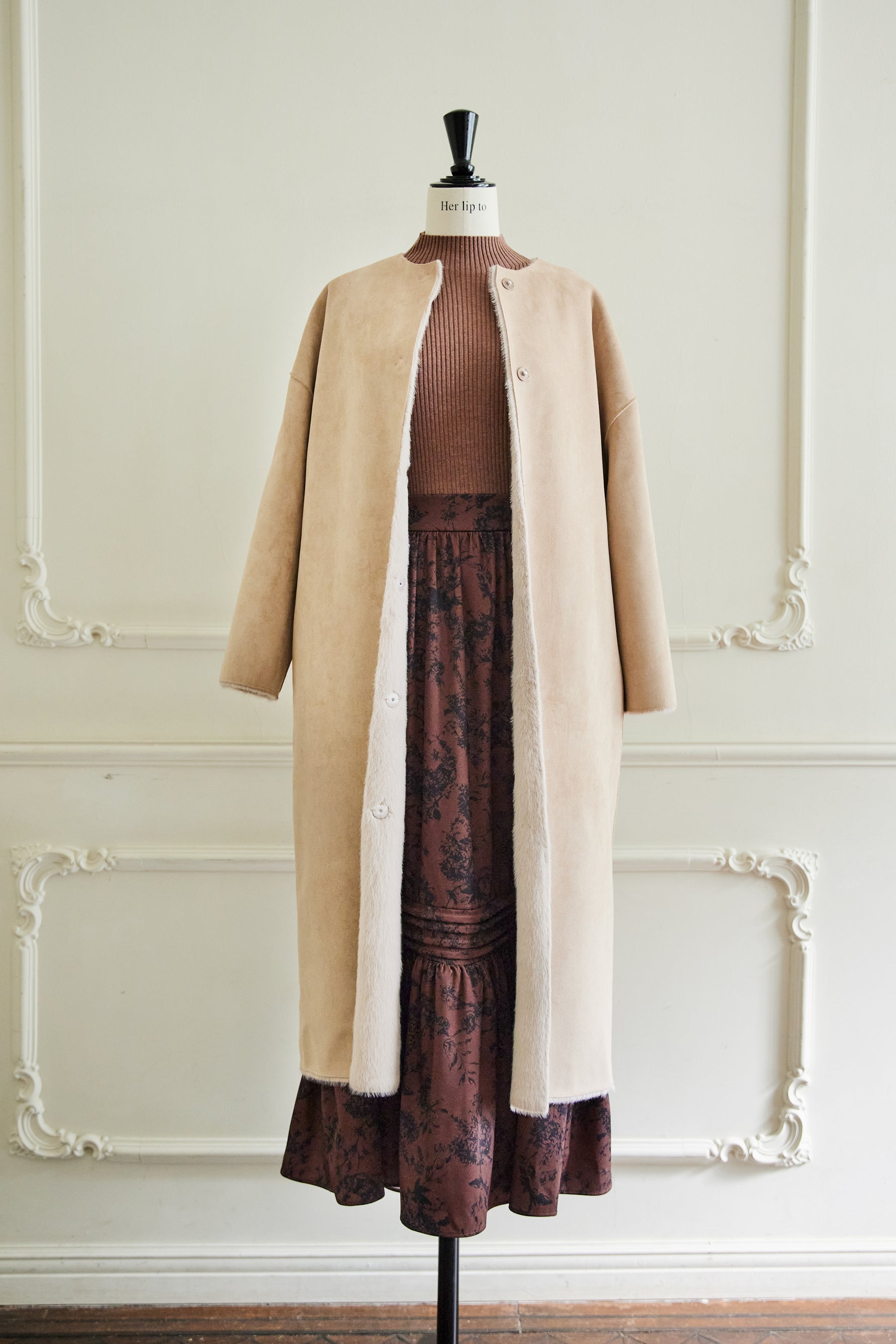 her lip to faux fur reversible coat S www.krzysztofbialy.com