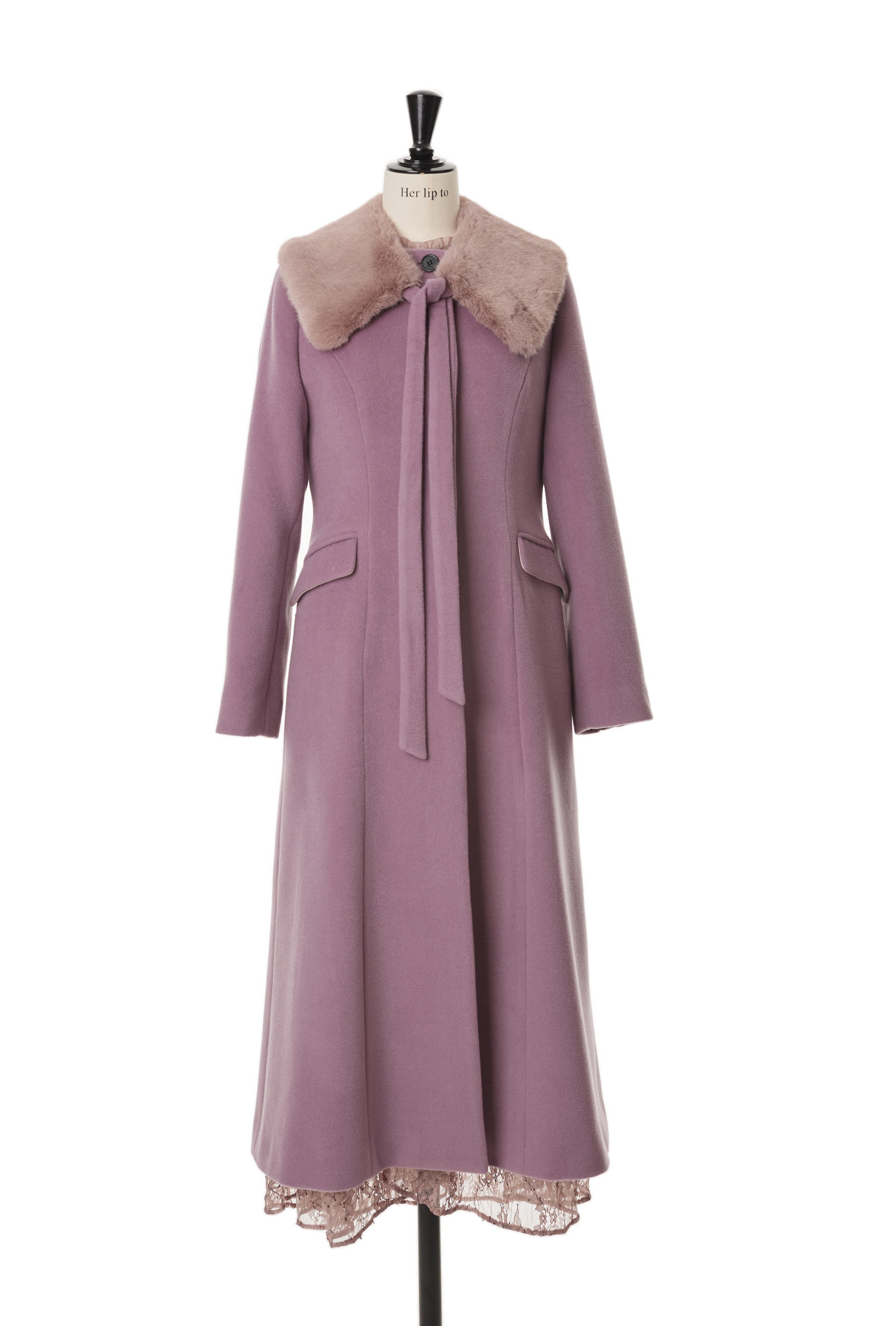 Her lip to Mirage Tippet Long Coat - ワンピース