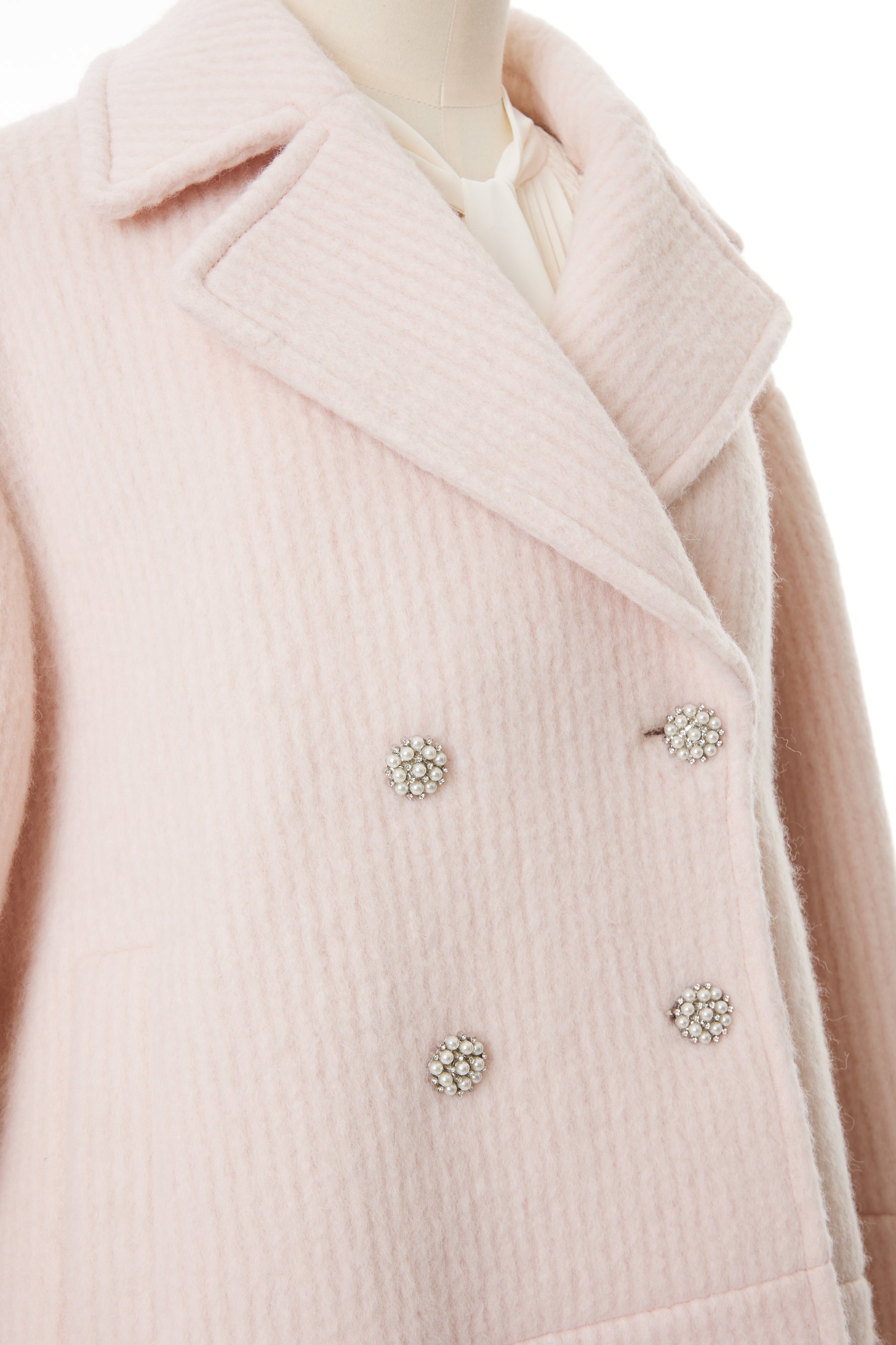 Odette Wool-Blend Coat snow pink Sサイズ - ジャケット/アウター