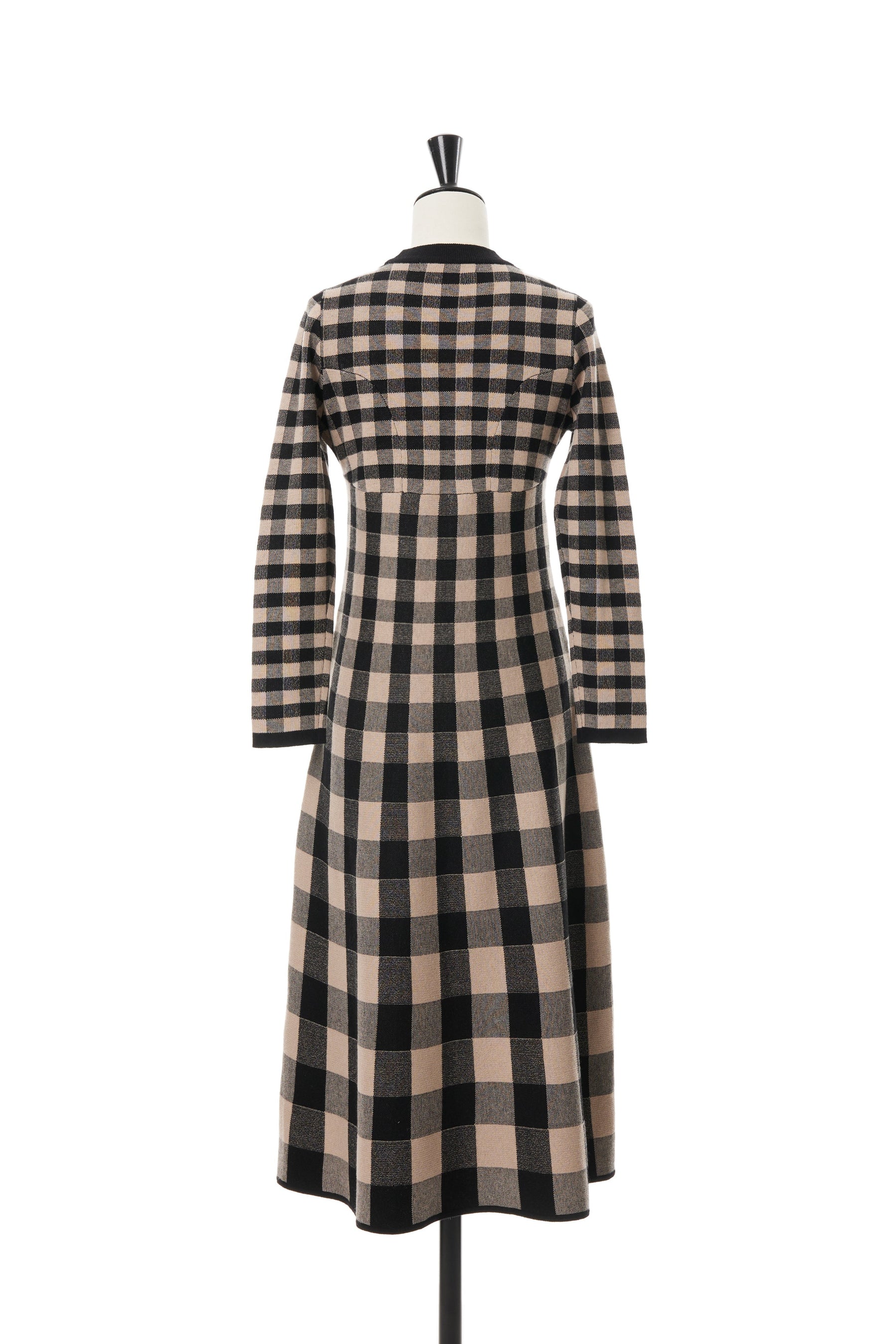 Plaid Jacquard Knit Dress