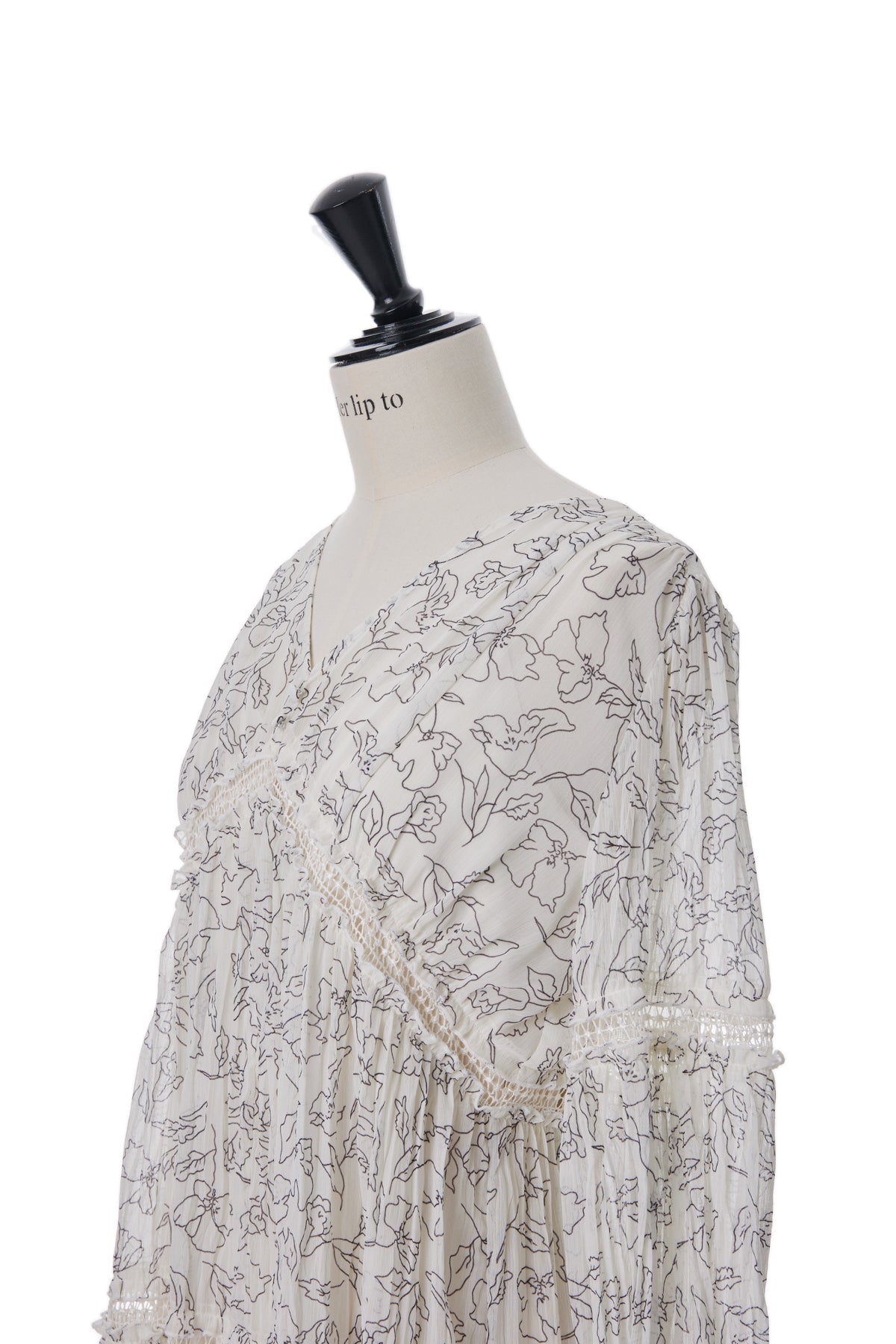 Herlipto Monotone Floral Slit Sleeve 新作の予約販売も - ワンピース