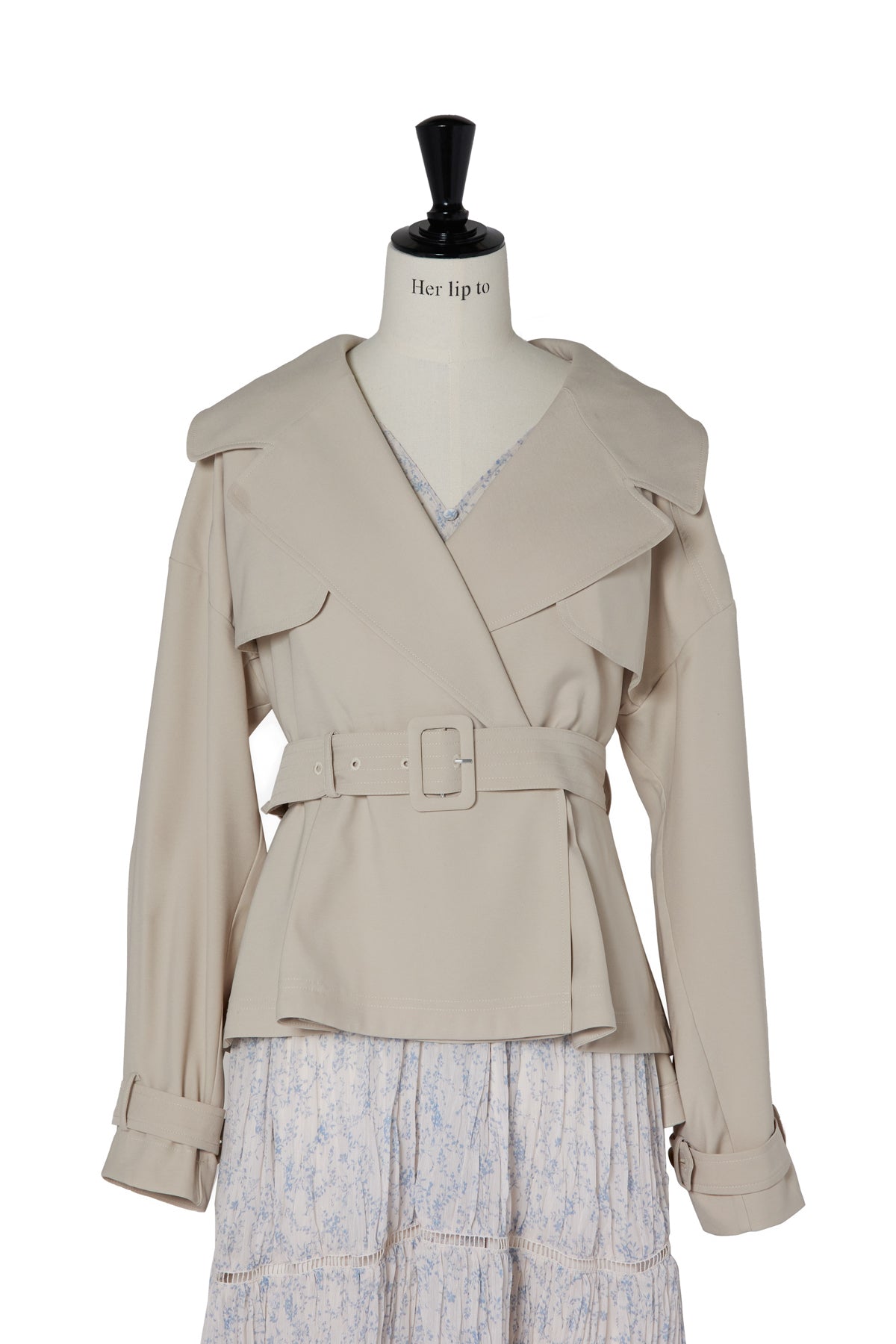 her lip to Everyday Belted Trench Jacket | labiela.com
