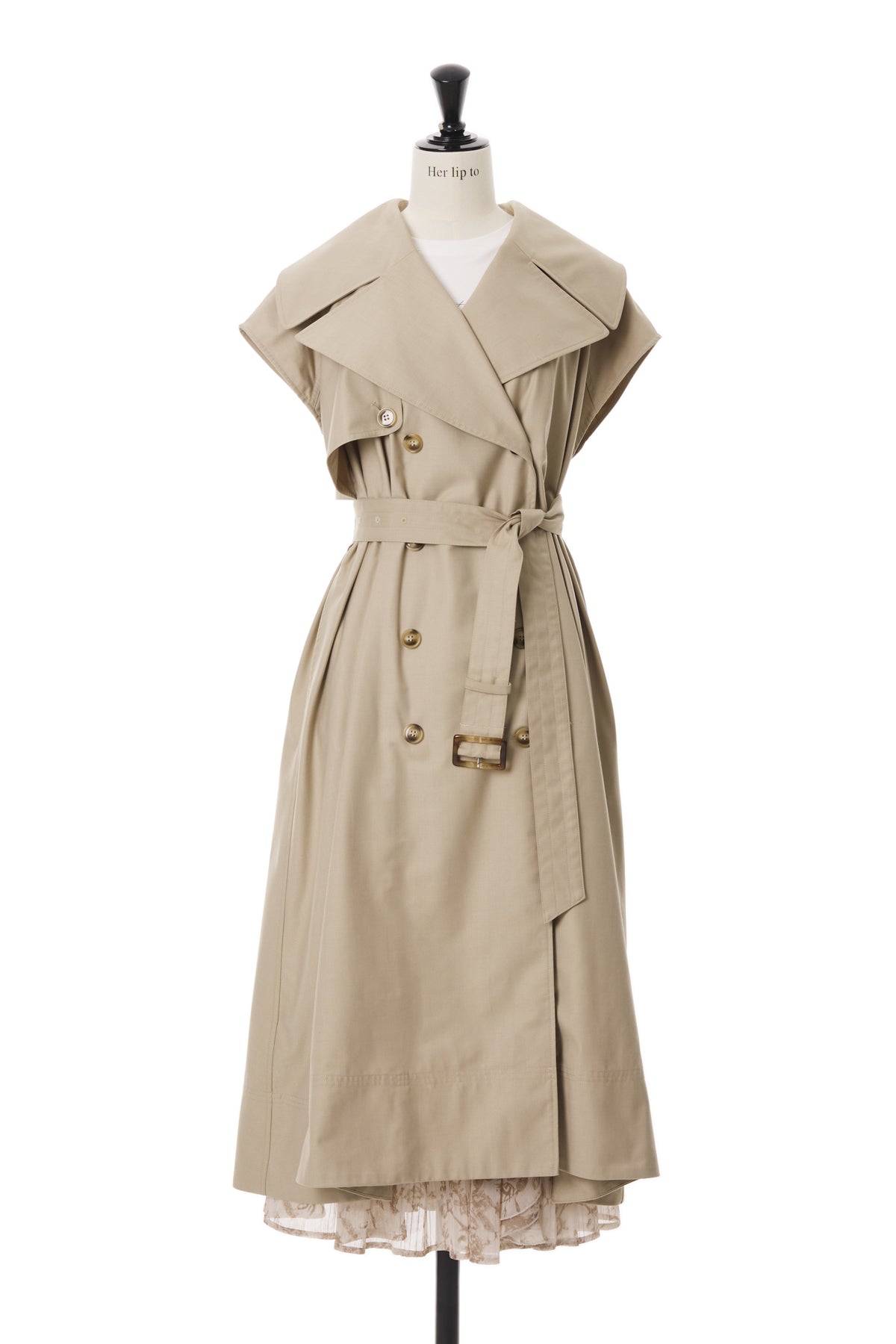 Sサイズ】Sleeveless Twill Trench Dress | angeloawards.com