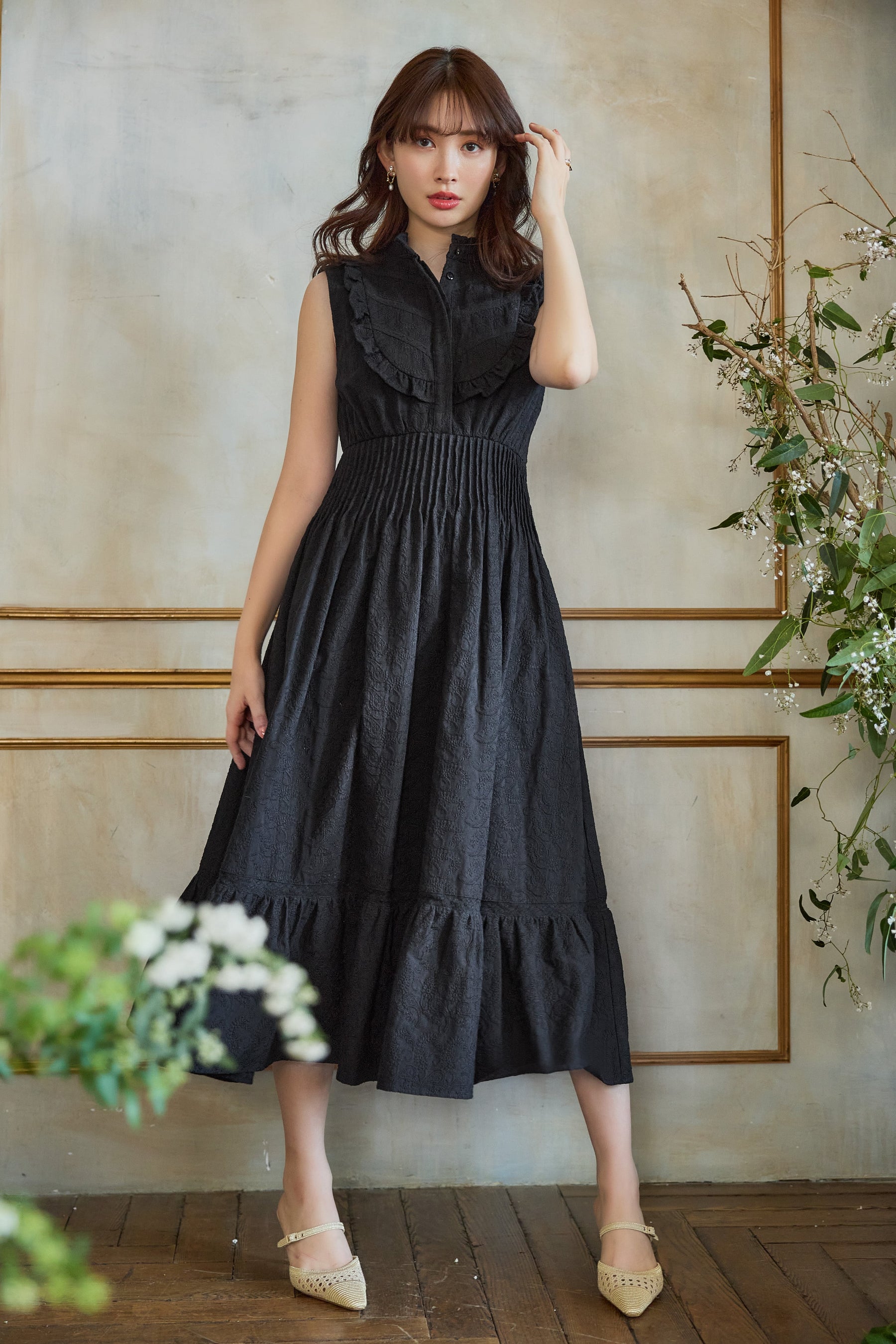 ご注意ください 未使用herlipto PaisleyCotton Lace LongDress - 通販