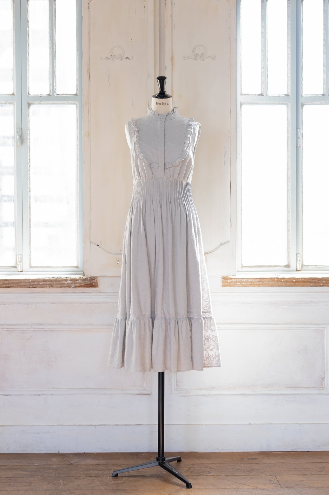 herlipto Paisley Cotton Lace Long Dress - www.keralaweddingstyle.com