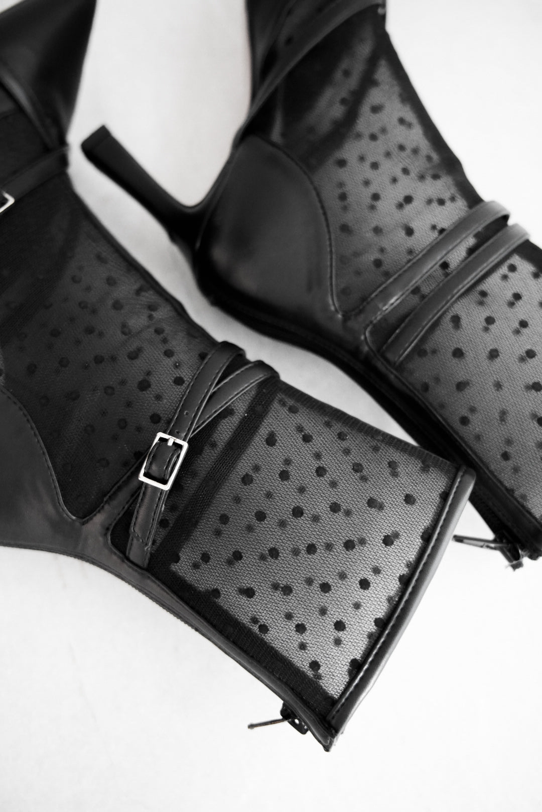 定番NEW ハーリップトゥ Double Belt Ankle Boots ブーツ ドットM お得