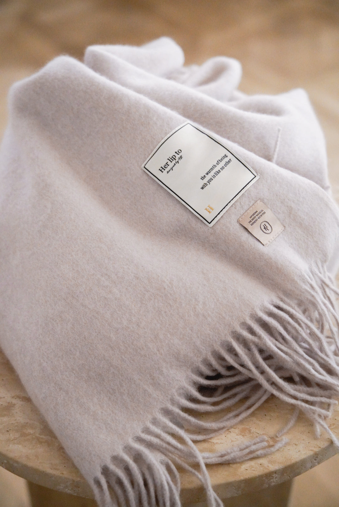 HLT Cashmere-blend Fringe Scarfお色はベージュbeigeです - マフラー ...