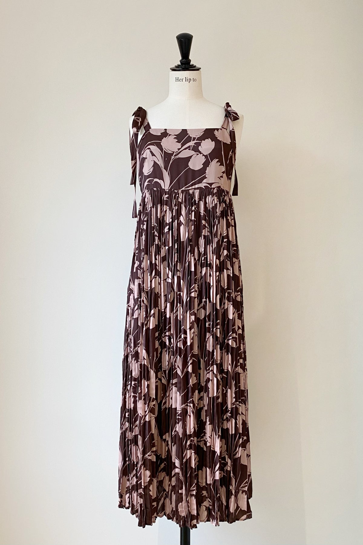 1075cm着丈Her lip to  Lip Floralprinted Midi Dress