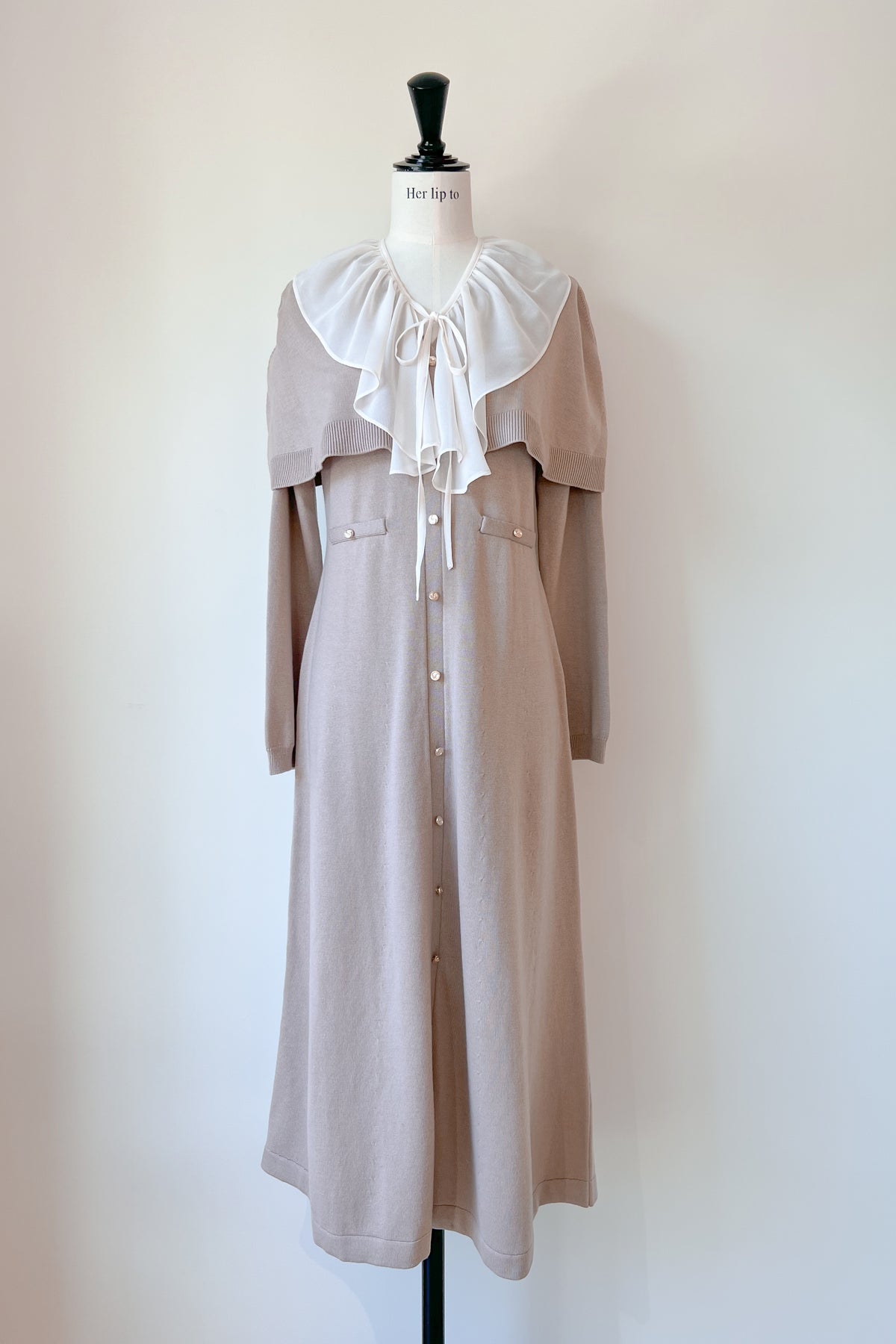 Herlipto Cotton Twill Ruffled Dress | myglobaltax.com