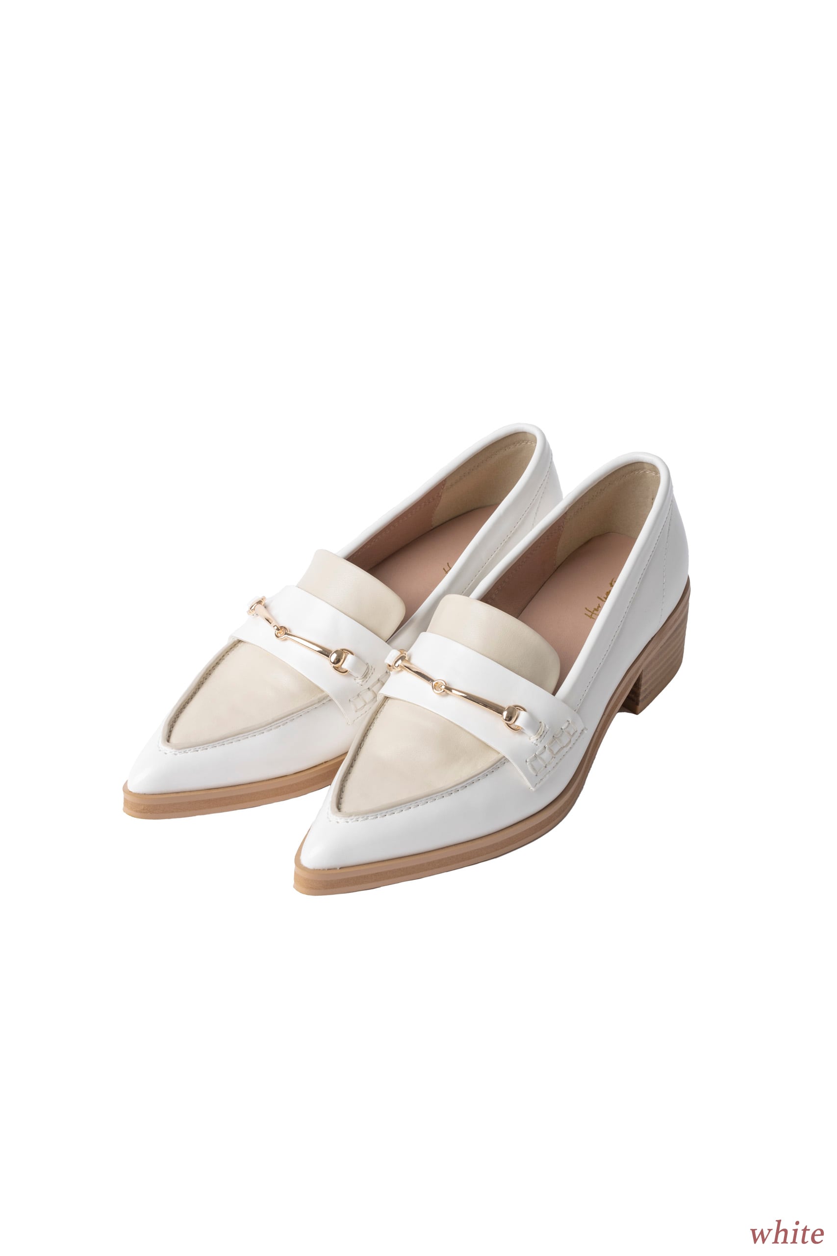 Her lip to Two-Tone Bit Loafers/white/37