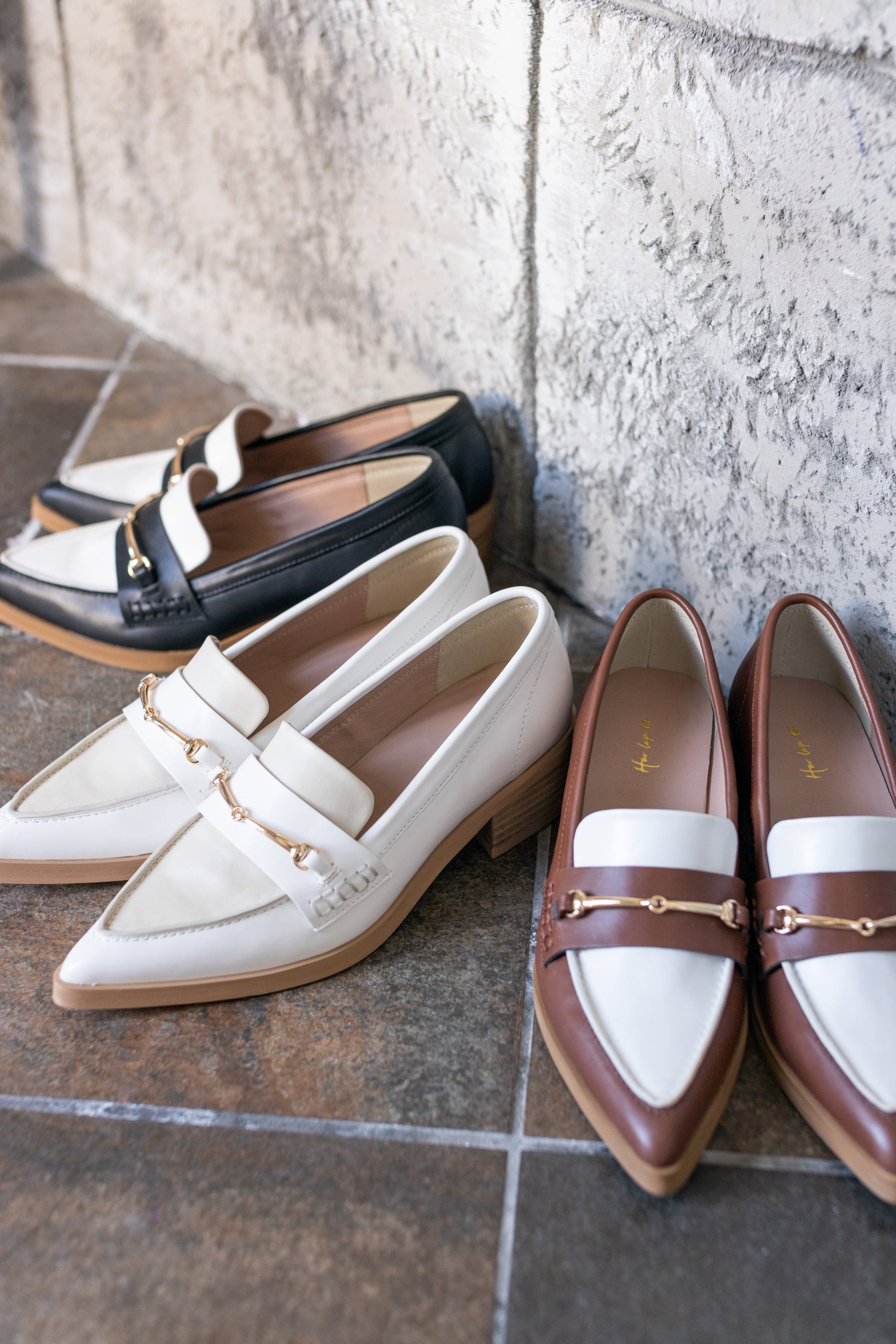 Her lip to Two-Tone Bit Loafers/white/37