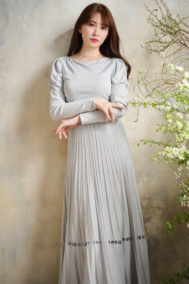 herlipto Lace Sleeve Crepe Long Dress | cprc.org.au