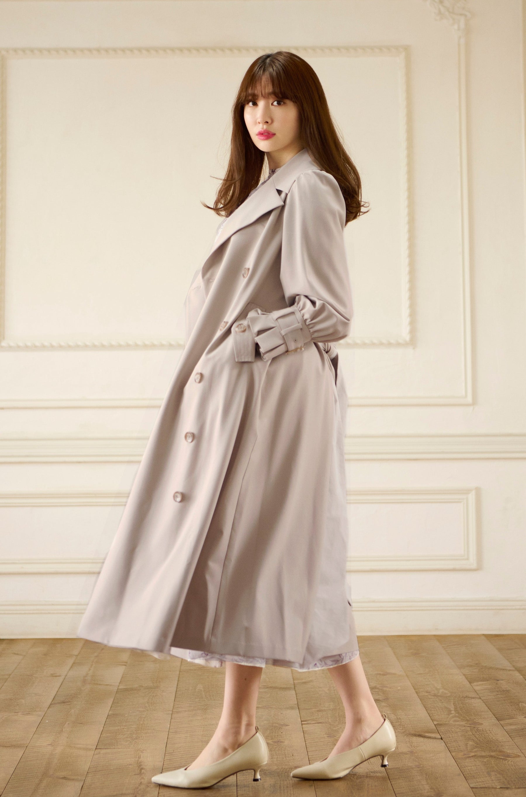 Belted Dress Trench Coat