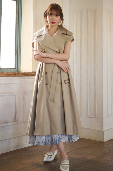 織り柄チェック Herlipto Classic Open Sleeve Dress Coat | www.kdcow.com