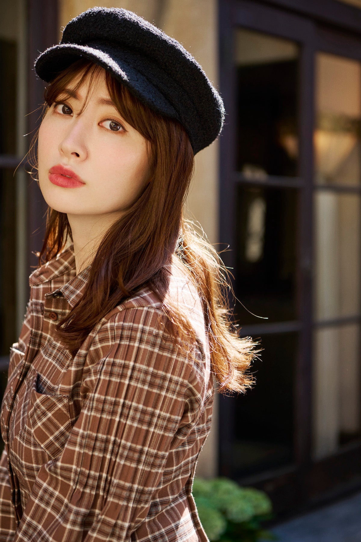 Herlipto Back Ribbon Tweed Casquette - キャスケット