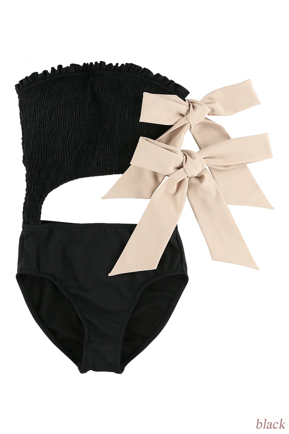 Herlipto Double Bow One Piece Black-